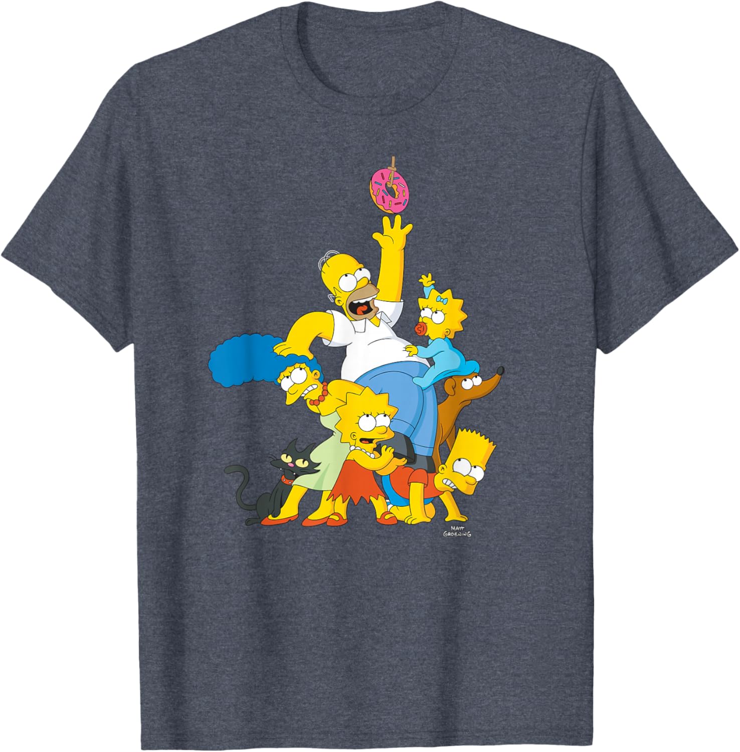 The Simpsons Family Donut Reach T-Shirt for Fun and Stylish Fans - 9