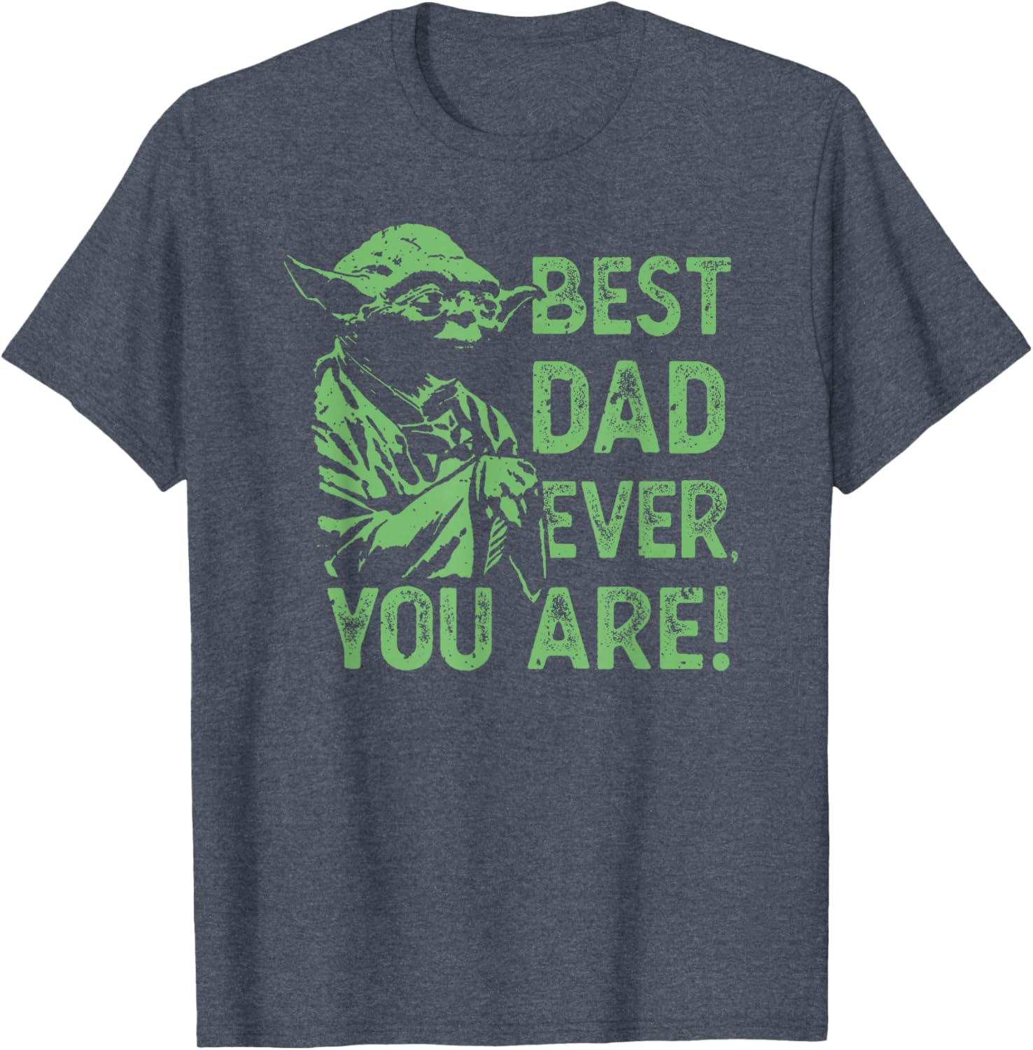 Star Wars Yoda Best Dad Distressed Art T-Shirt for Father's Day Gift - 6