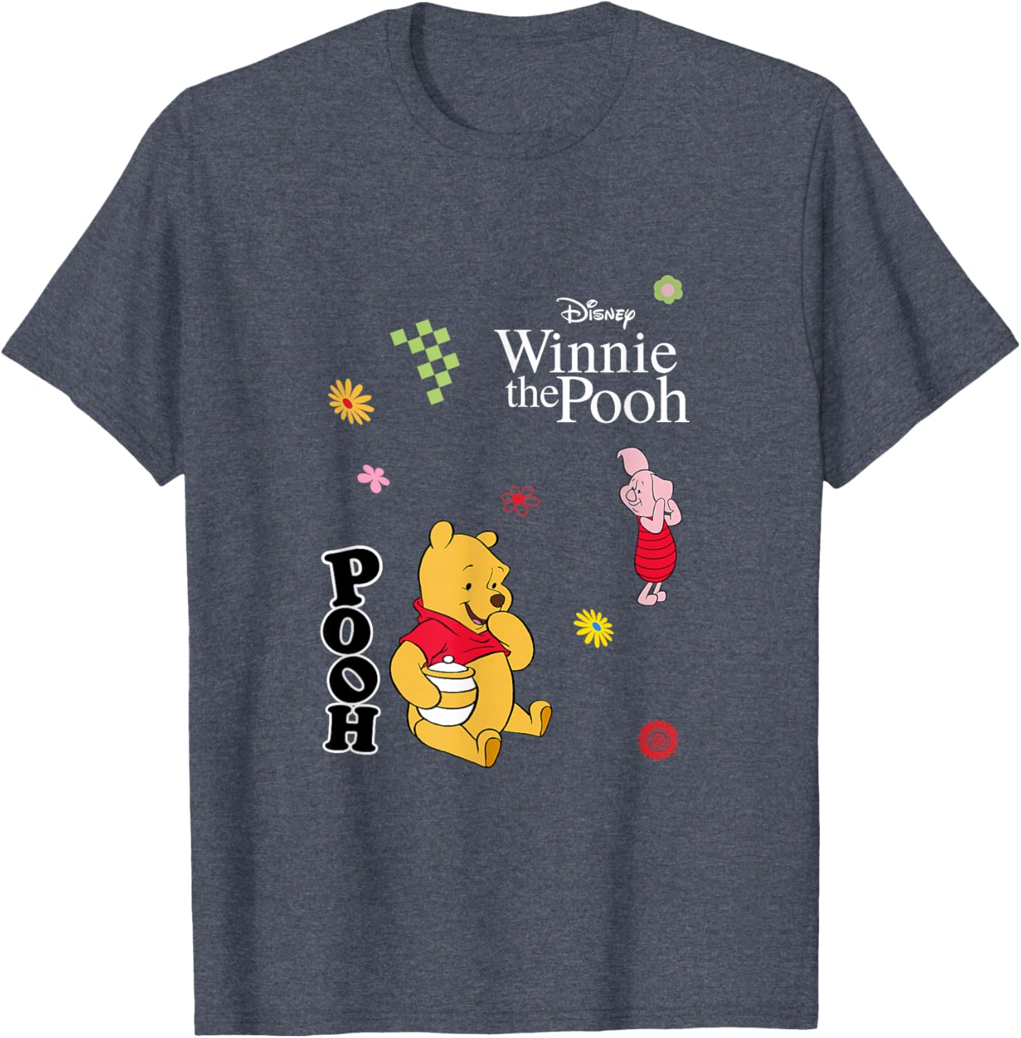 Winnie the Pooh Piglet Spring Garden Flowers T-Shirt for Kids and Adults - 5