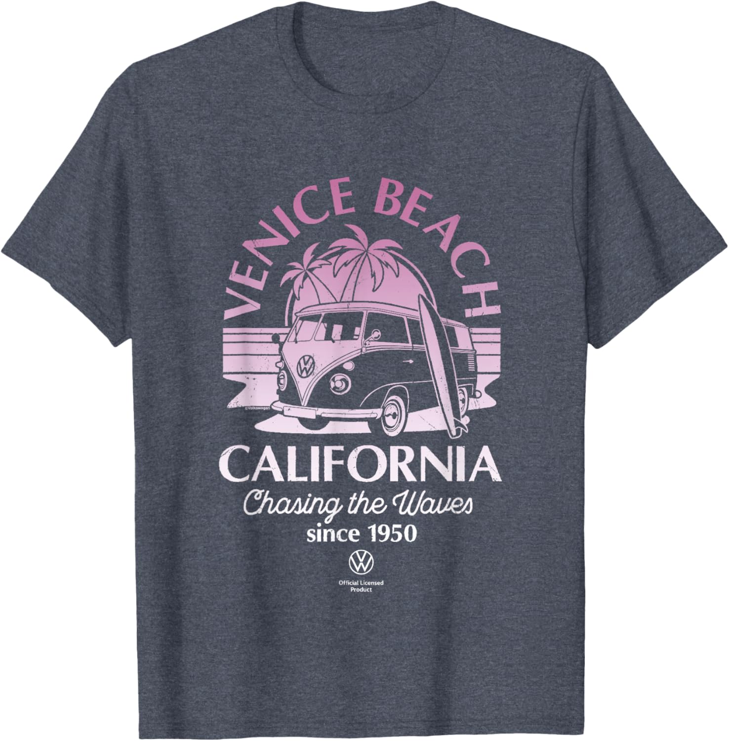 Type 2 T1 Campervan Venice Beach California T-Shirt for Adventure Lovers - 5