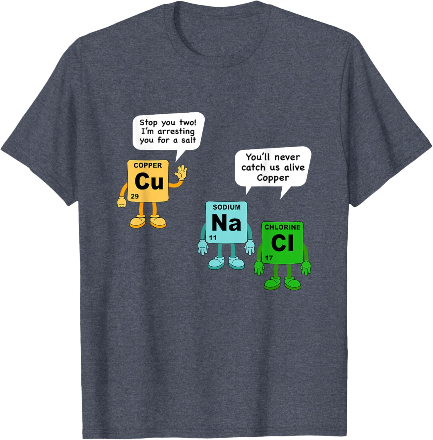 Salt and Copper Chemistry T-Shirt for Students - Fun Science Apparel - 8