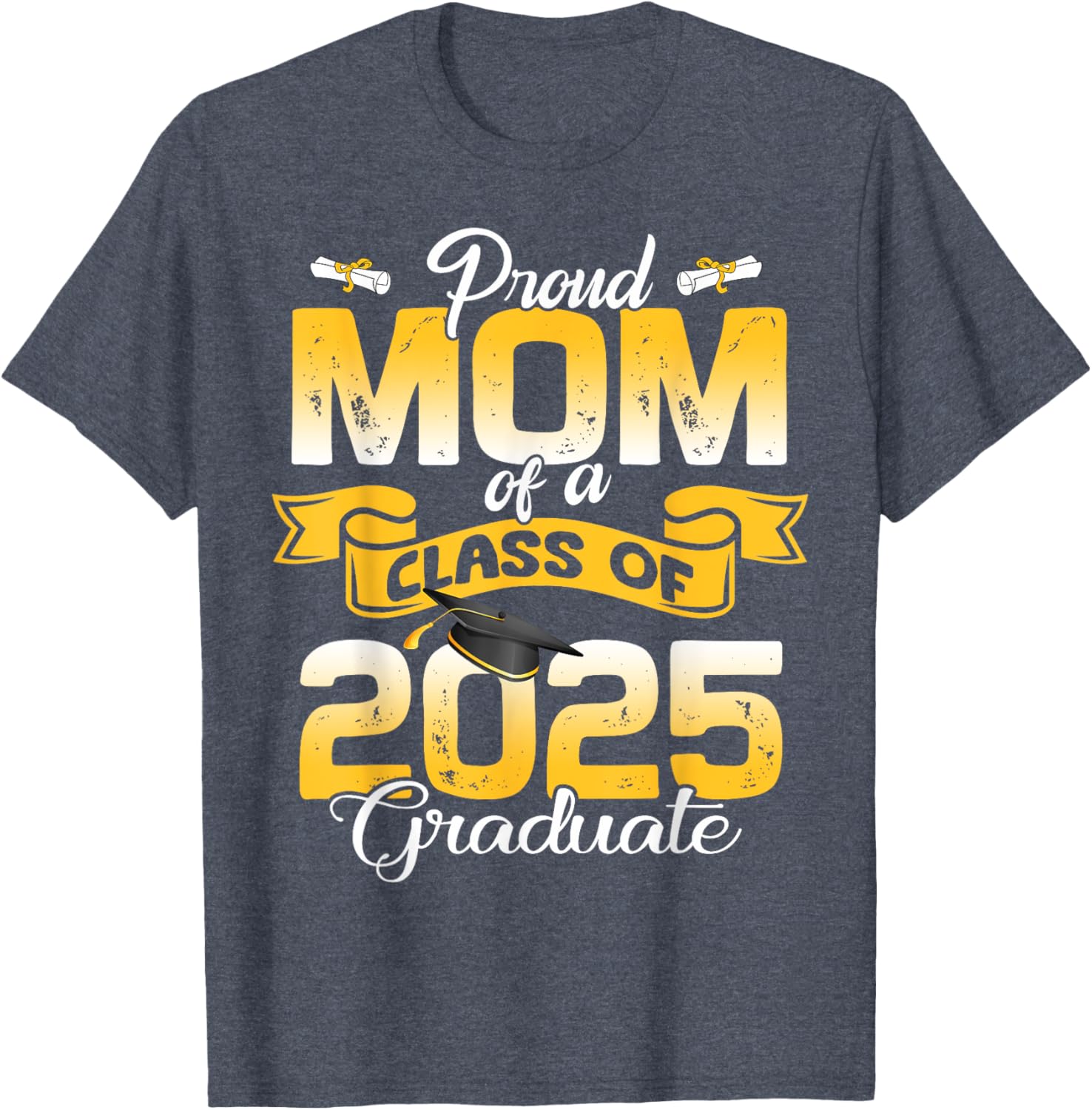 Super Proud Mom of 2025 Graduate T-Shirt for Family Celebration - 8