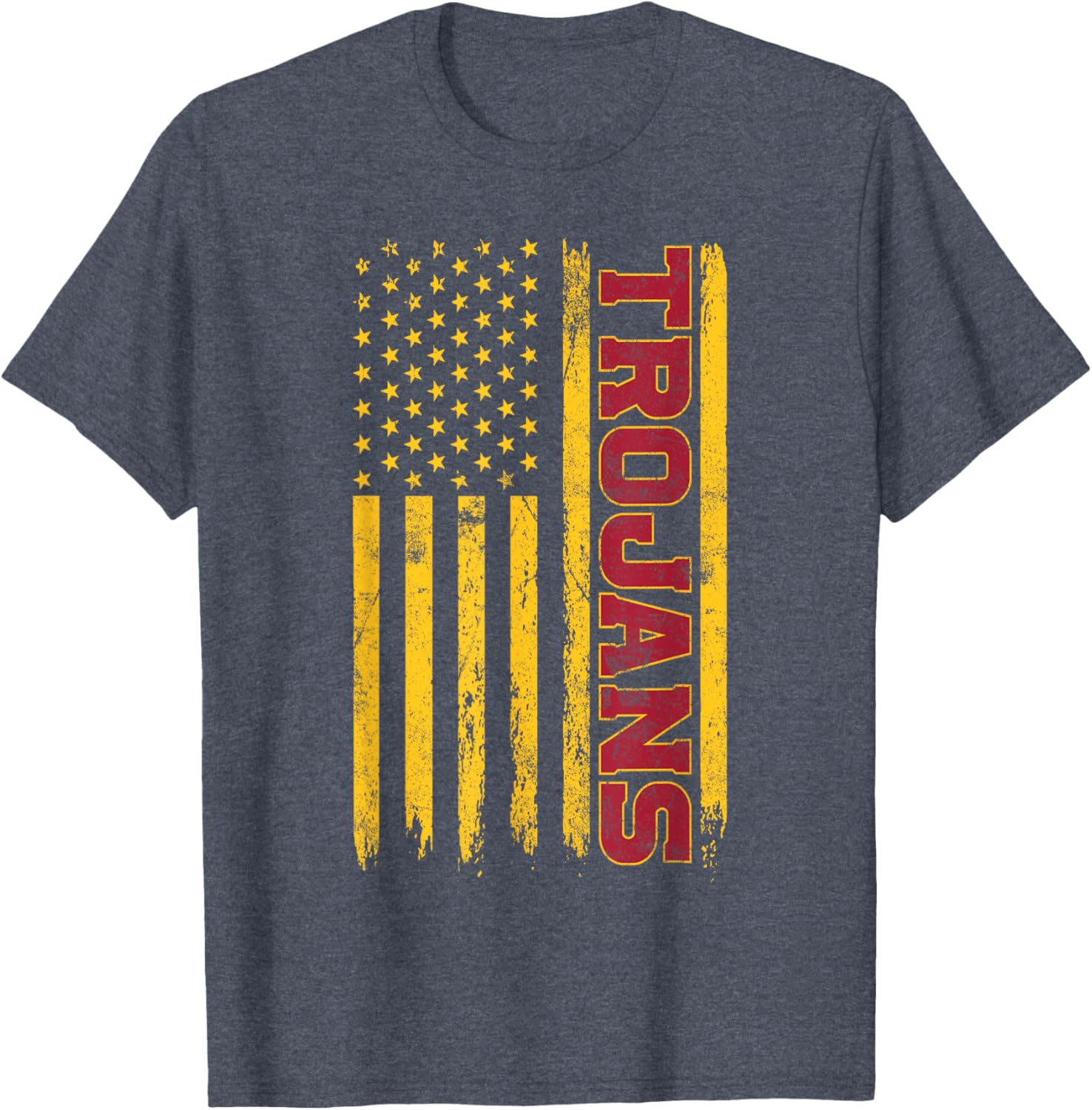 USC Trojans American Flag T-Shirt for Sports Fans and Outdoors Fun - 2