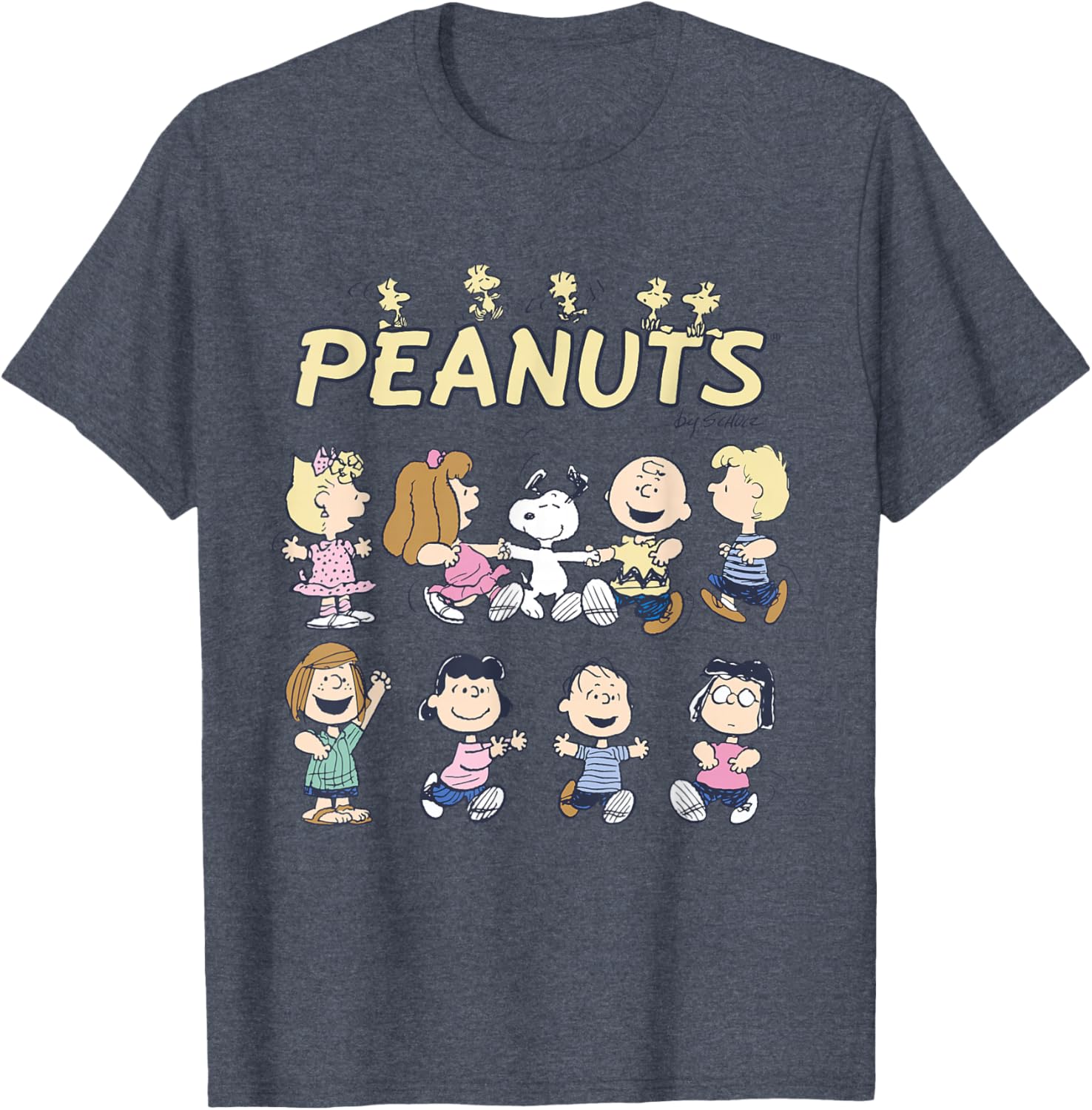 Peanuts Snoopy and Friends Dancing Short Sleeve T-Shirt for Fun Style - 4
