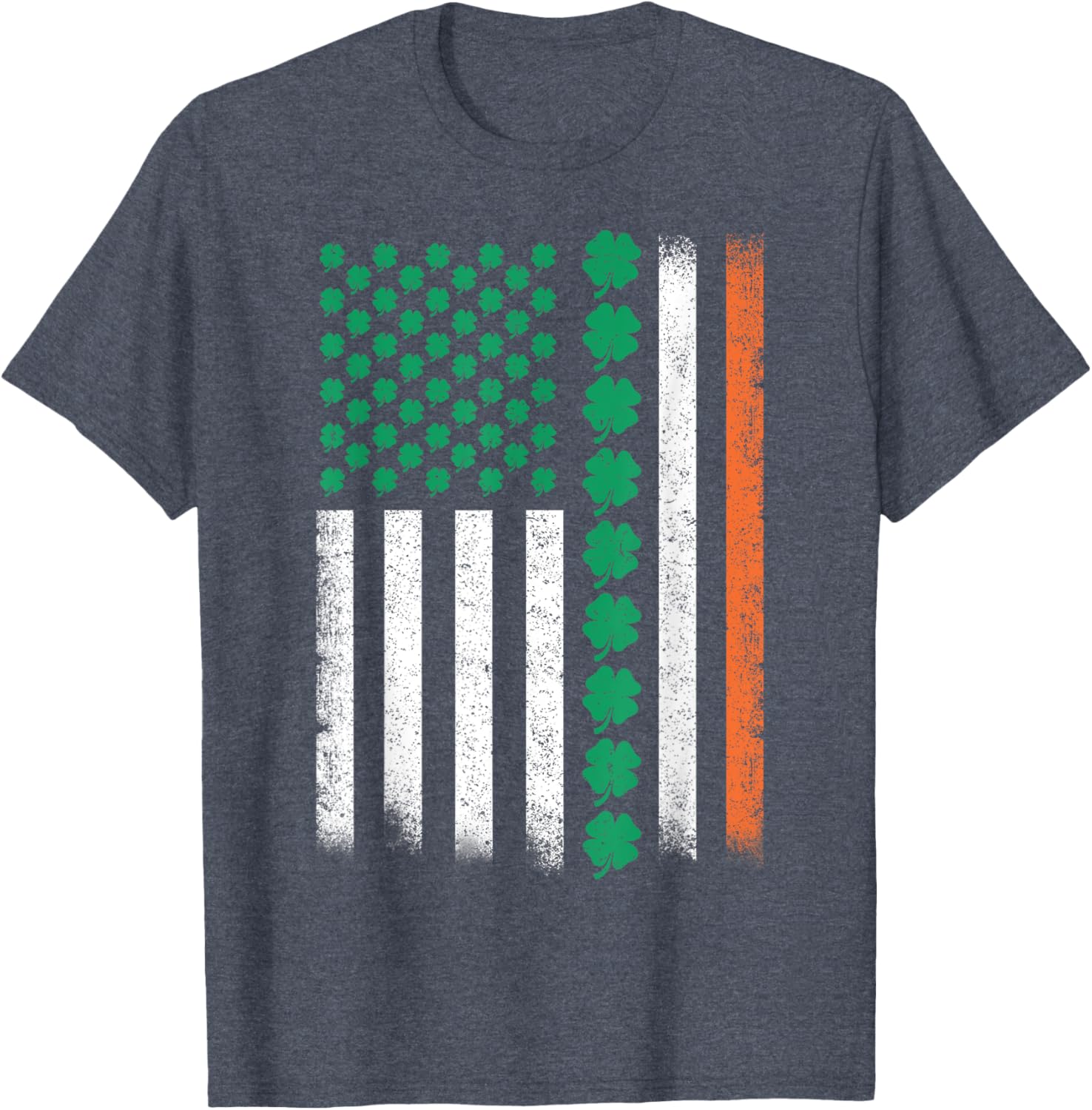 Vintage American Flag St Patricks Day Lucky Shamrock T-Shirt for All - 8