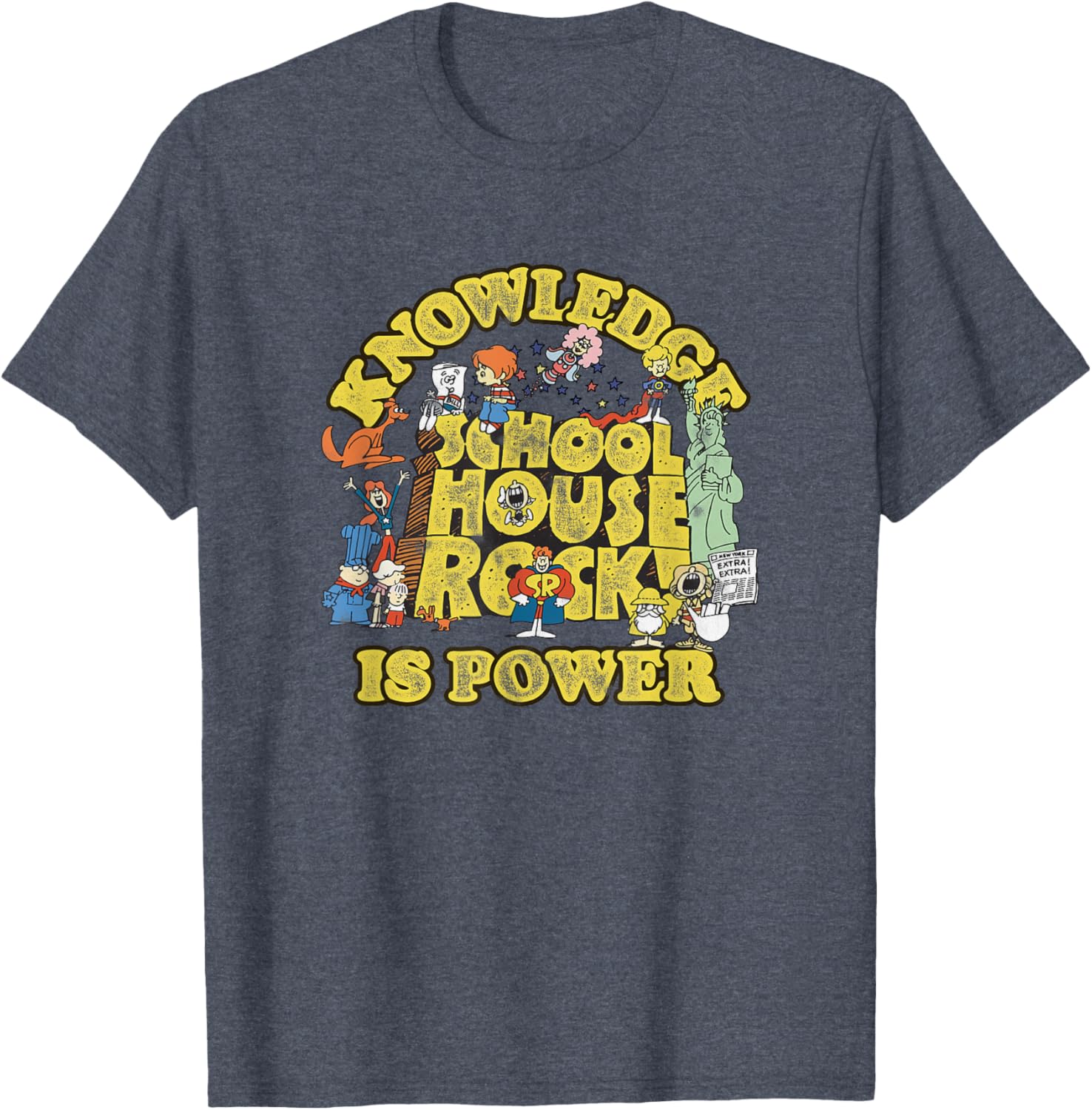 Ripple Junction Schoolhouse Rock Knowledge Is Power T-Shirt for Fans - 10