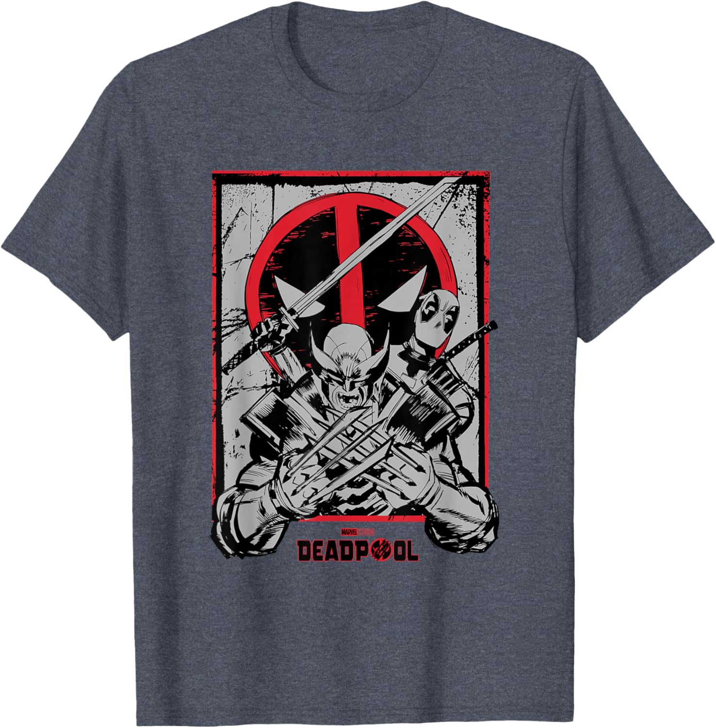 Vintage Deadpool and Wolverine Comic Art T-Shirt for Marvel Fans - 9