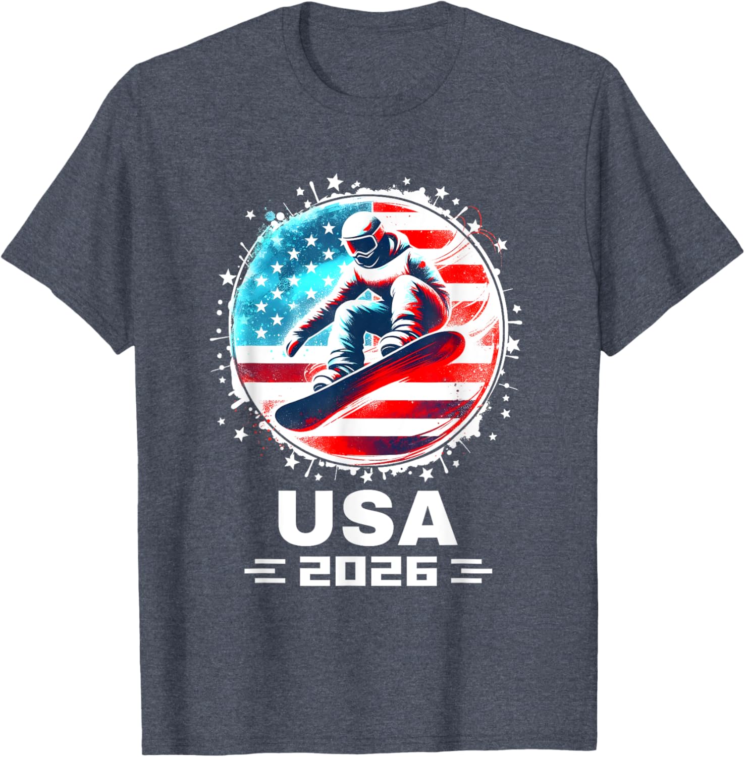 USA Team 2026 Snowboarding T-Shirt for Fans of American Style - 21