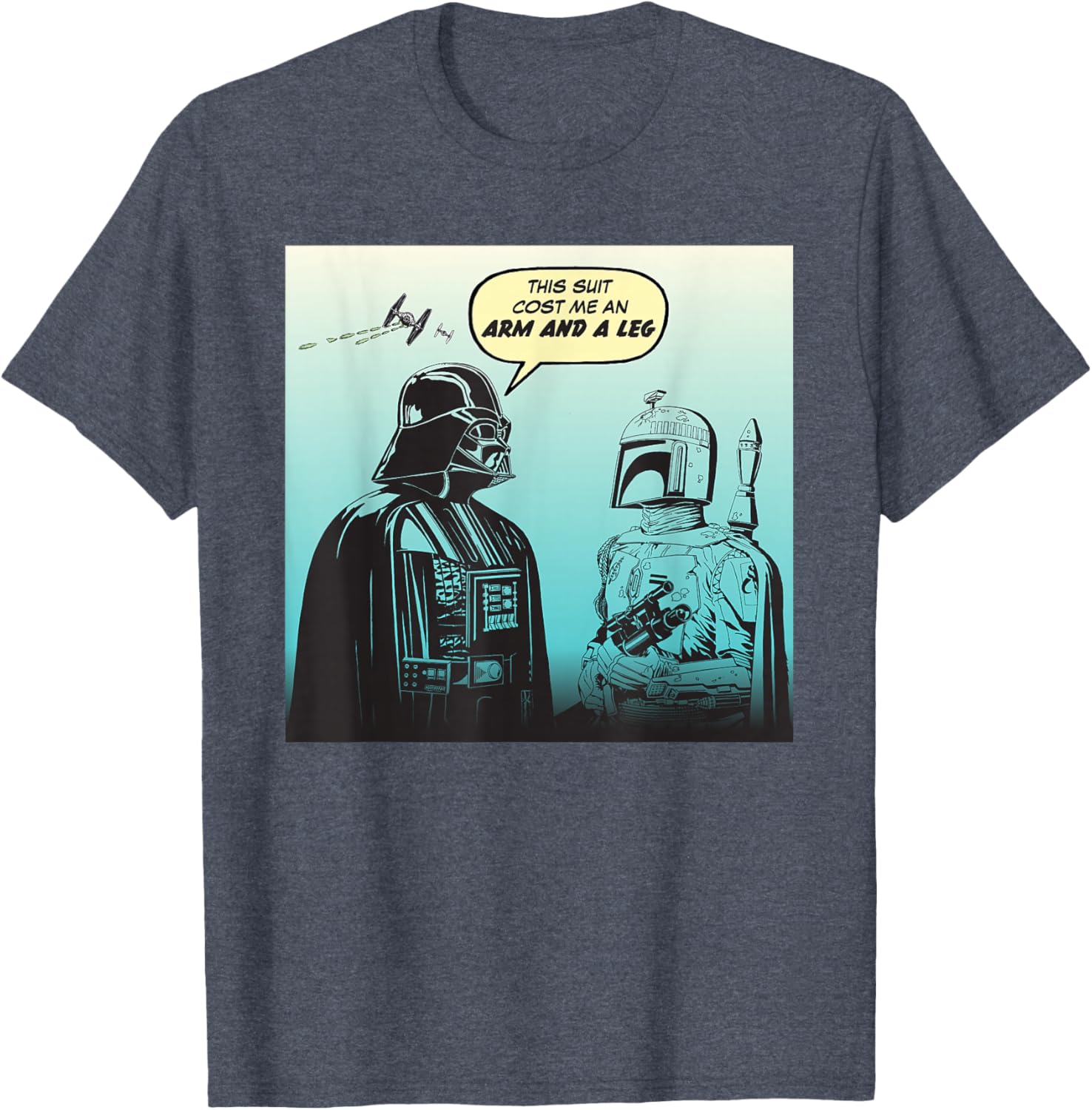 Star Wars Funny Darth Vader and Boba Fett Comic T-Shirt for Fans - 12