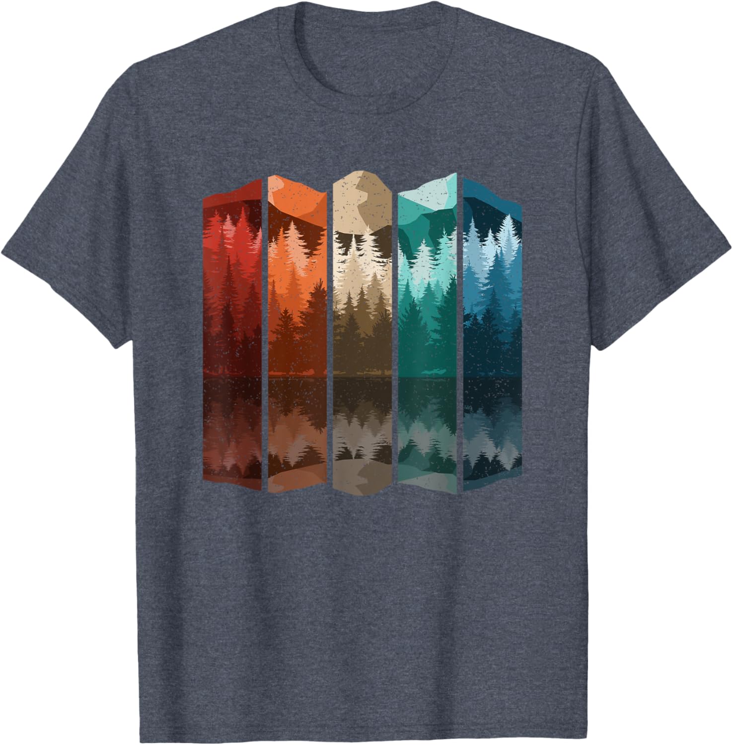 Vintage Mountain Forest Tree T-Shirt for Men - Retro Nature Style Apparel - 20