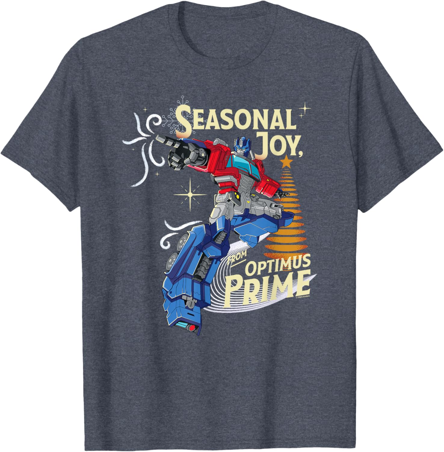 Transformers Optimus Prime Christmas T-Shirt for Seasonal Cheer - 3