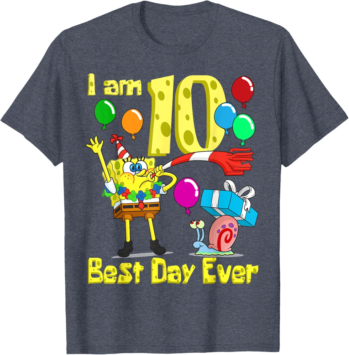 SpongeBob 10th Birthday Party T-Shirt by Mademark for Fun Celebrations - 9