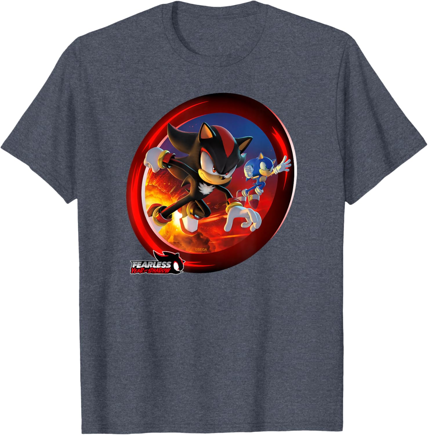 Sonic the Hedgehog Fearless Year of Shadow Graphic T-Shirt for Fans - 7