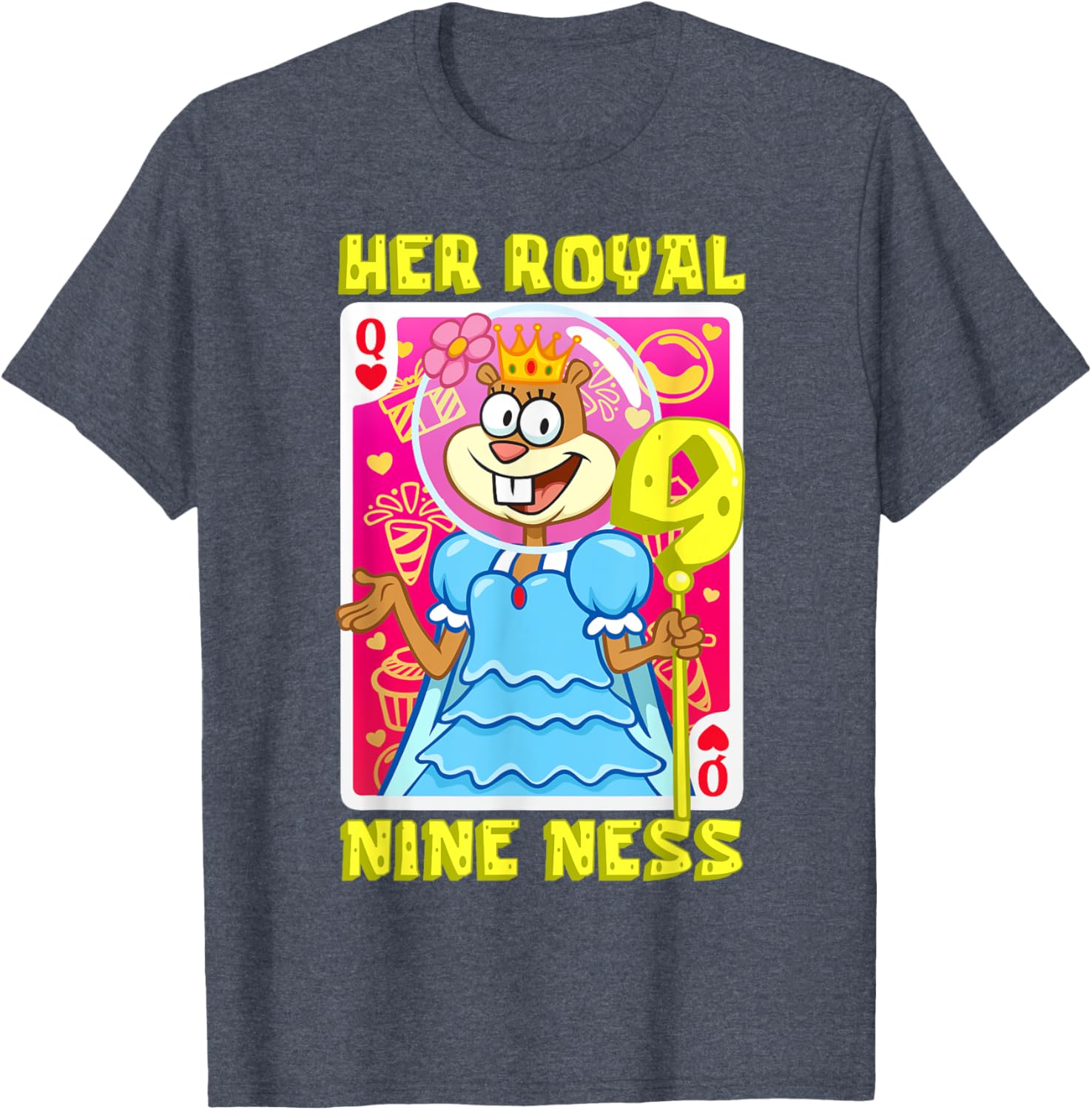 SpongeBob Her Royal Nine-ness Girl 9th Birthday T-Shirt for Kids - 2
