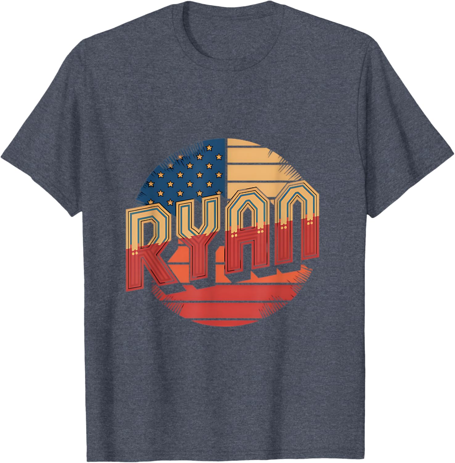Personalized Ryan USA Flag Patriot T-Shirt for Proud Americans - 6
