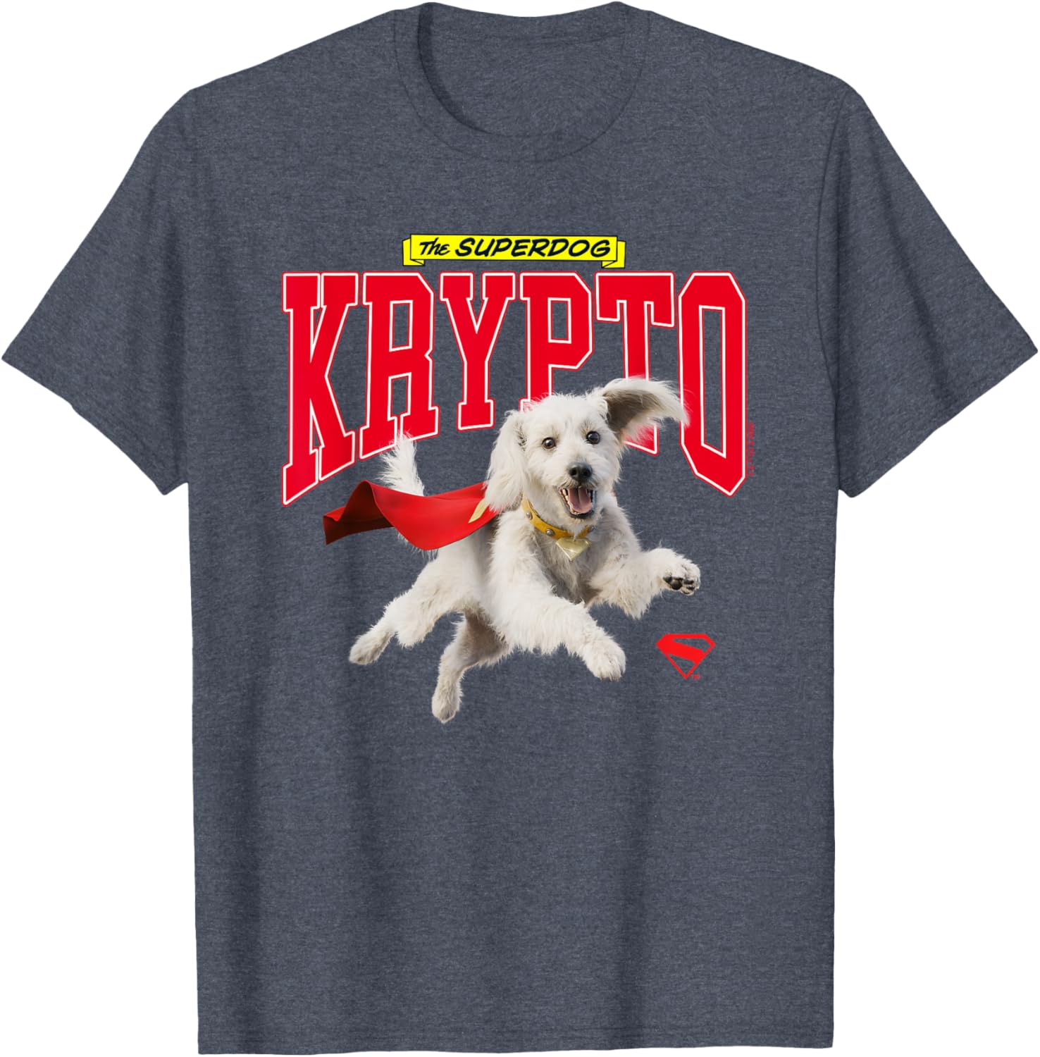 Superman Krypto College T-Shirt for Fans of Comic Book Heroes - 4