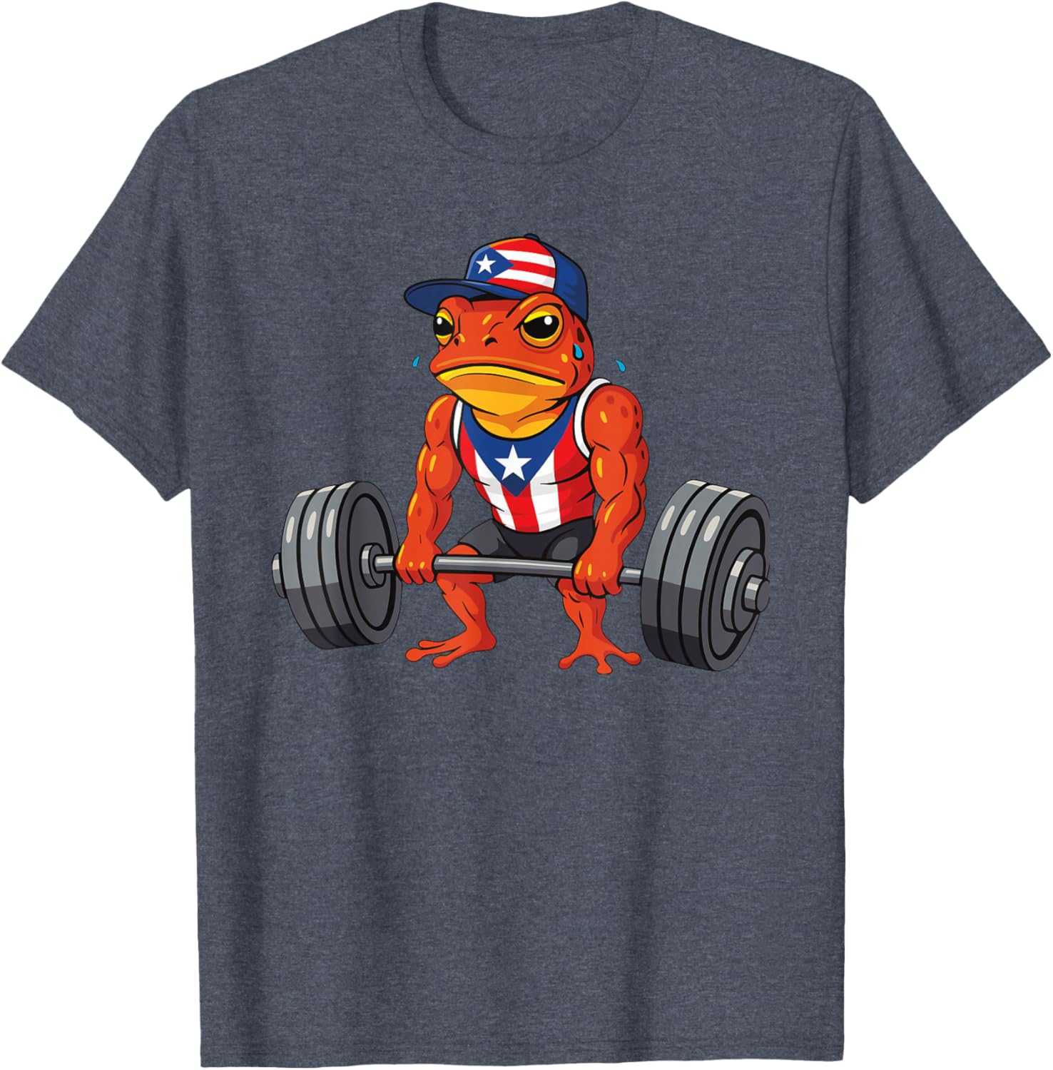 Taino Coqui Frog Gym Training T-Shirt with Puerto Rico Flag Design - 21