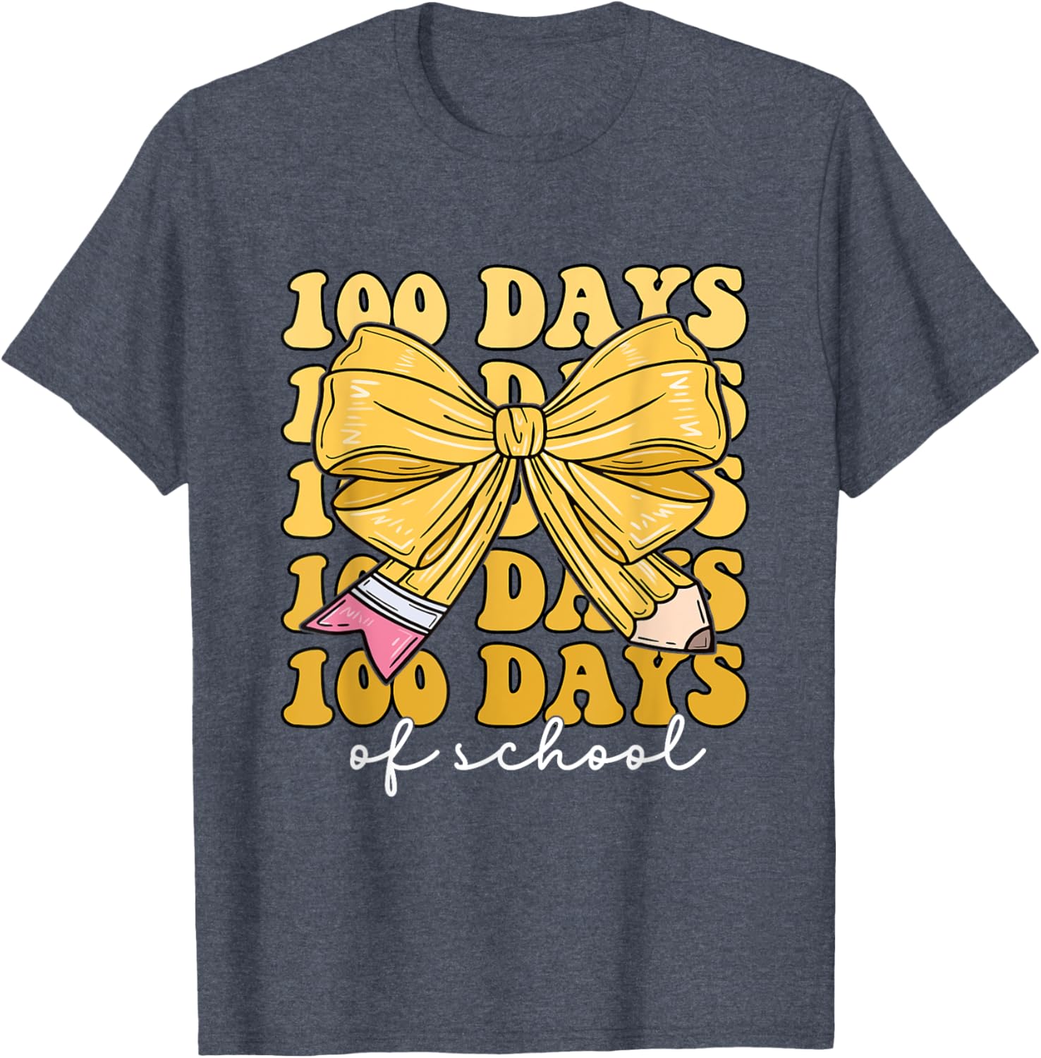 100 Days of School Coquette Bow T-Shirt for Girls Fun and Stylish - 14