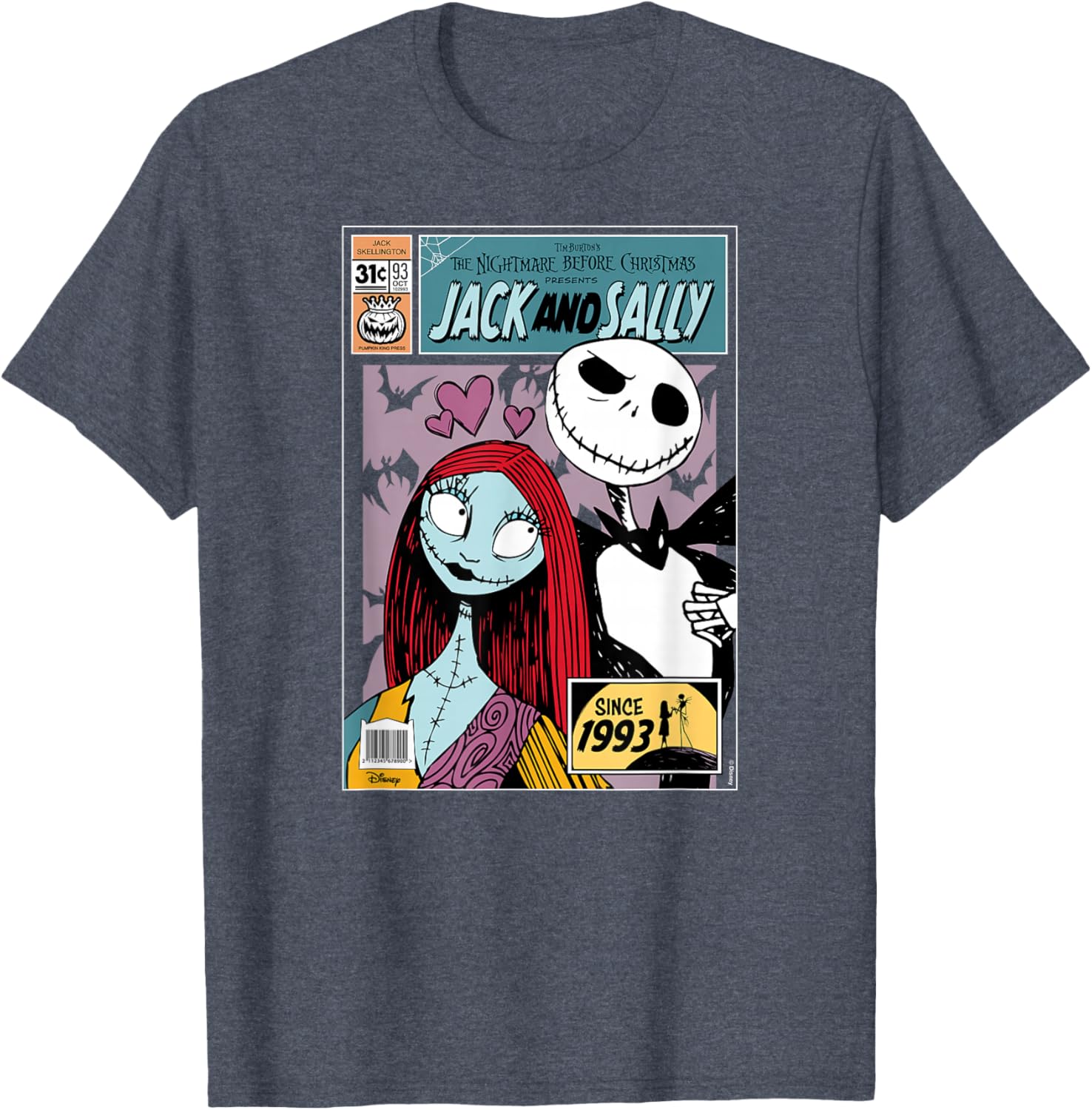 Jack and Sally Nightmare Before Christmas T-Shirt for Fans and Collectors - 7