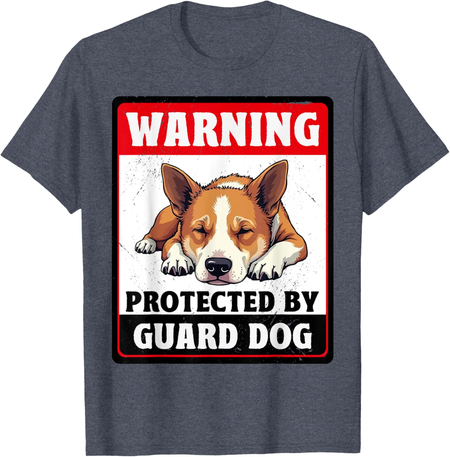 Warning Protected By Australian Cattle Guard Dog T-Shirt for Dog Lovers - 3
