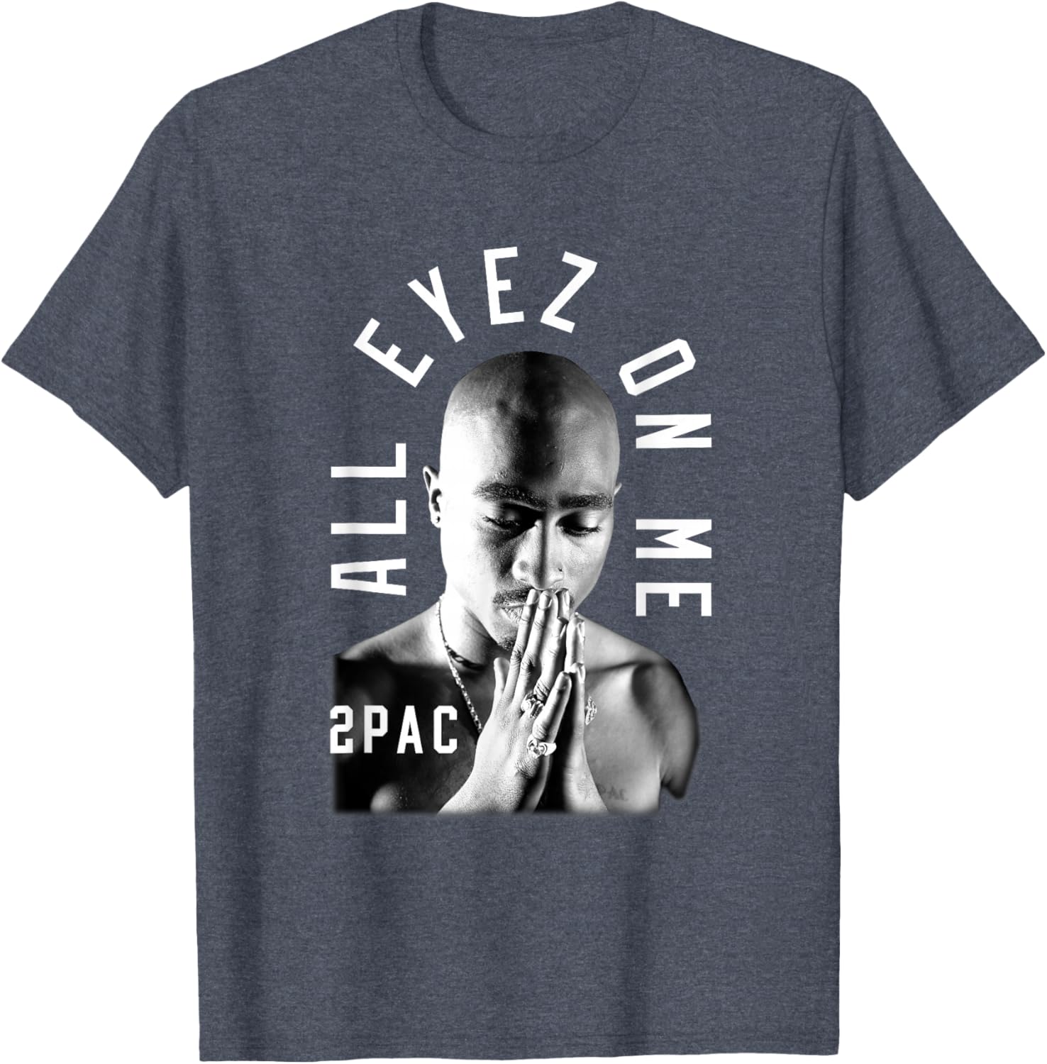 Tupac Shakur Classic Fit T-Shirt - Black Cotton Polyester Short Sleeve - 6