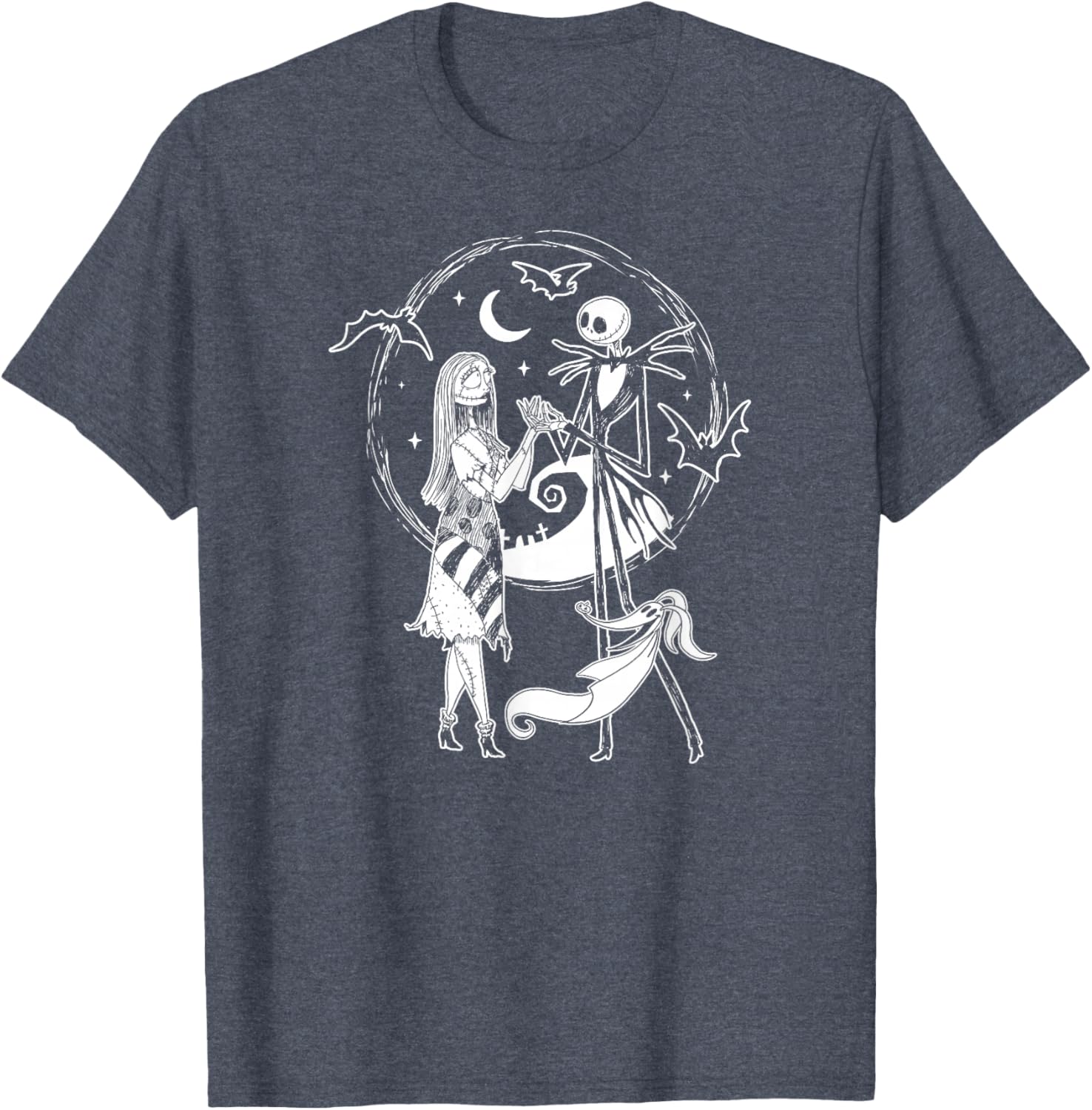 Jack Skellington Sally Zero T-Shirt for Nightmare Before Christmas Fans - 1