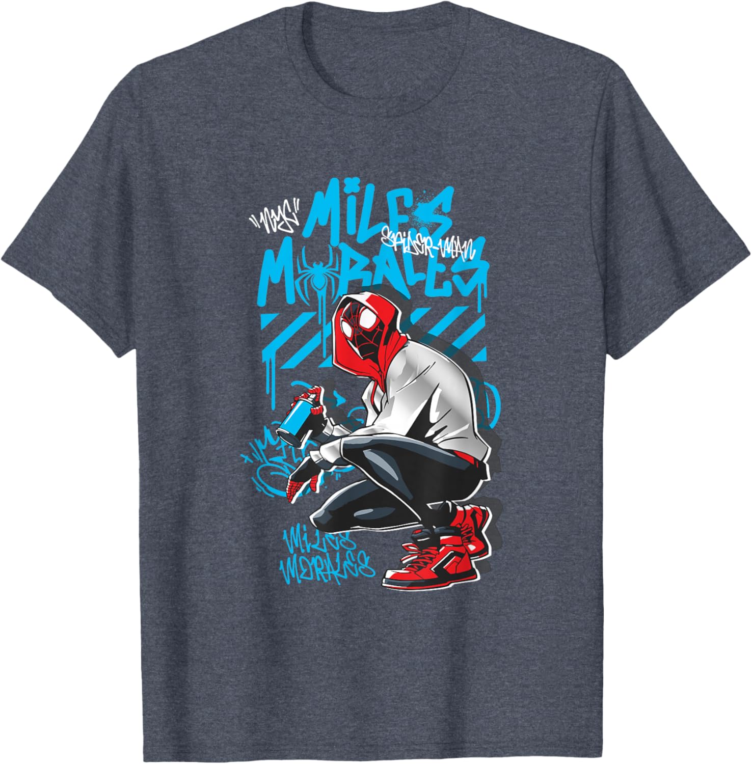 Spider-Man Graffiti Spray Tag T-Shirt for Marvel Fans - Stylish Apparel - 5