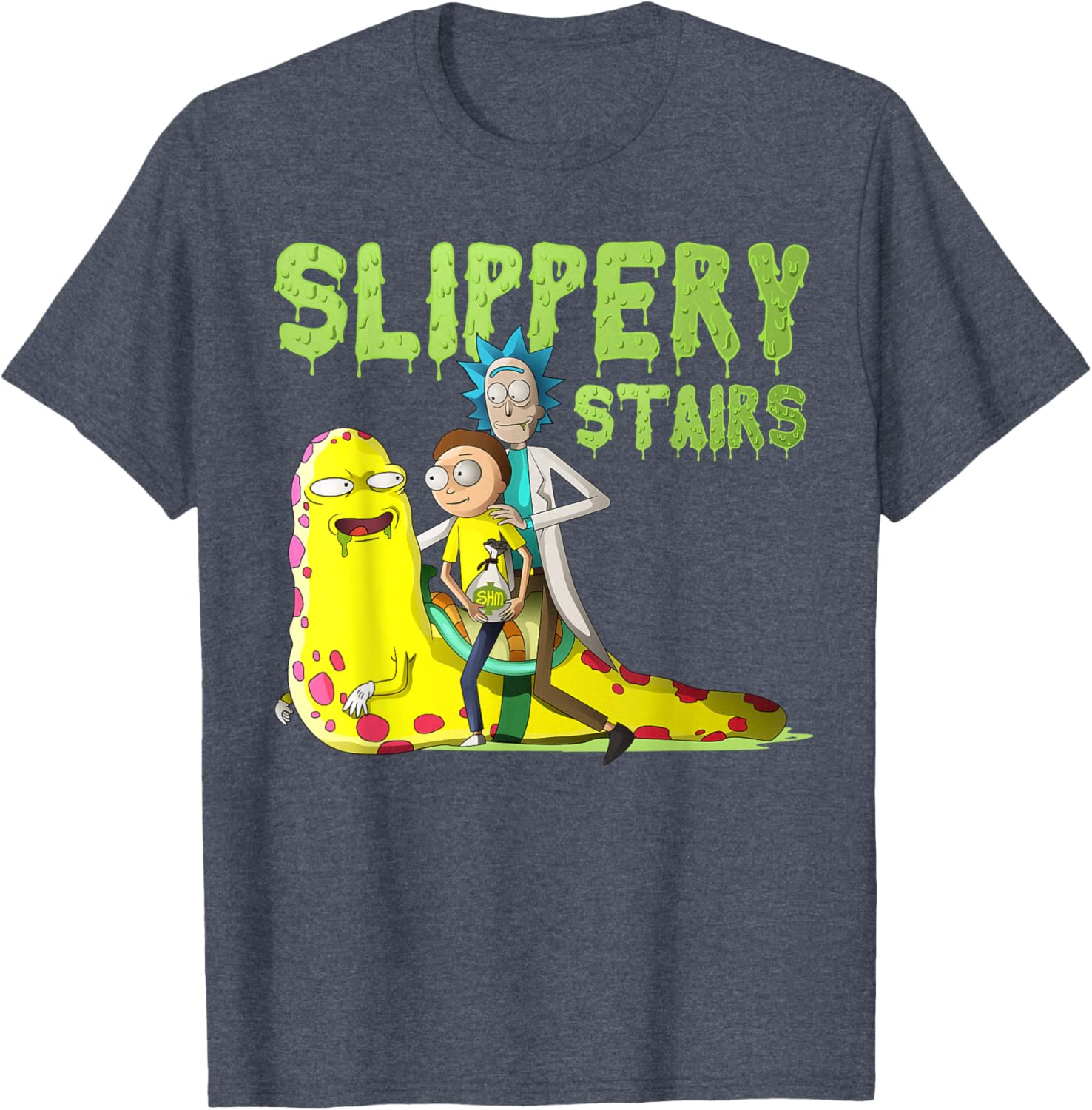 Rick and Morty Slippery Stairs T-Shirt Fun Graphic Tee for Fans - 1