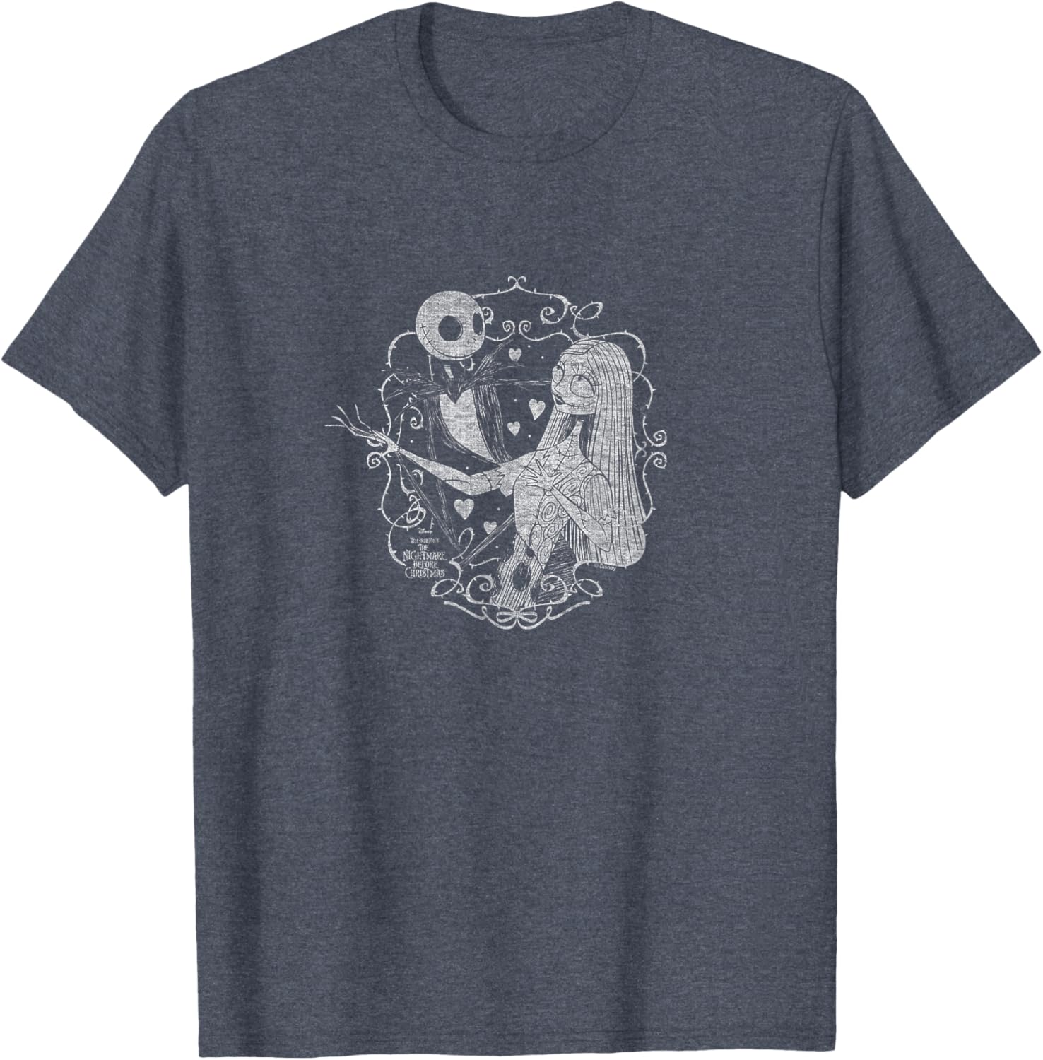 Nightmare Before Christmas Jack and Sally Valentine T-Shirt for Couples - 9