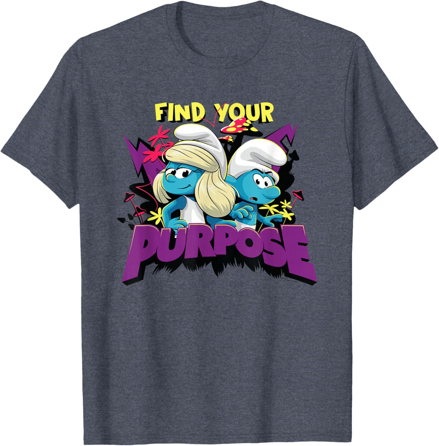 Smurfs Movie T-Shirt for Fans - Smurfette and No Name Design - 4
