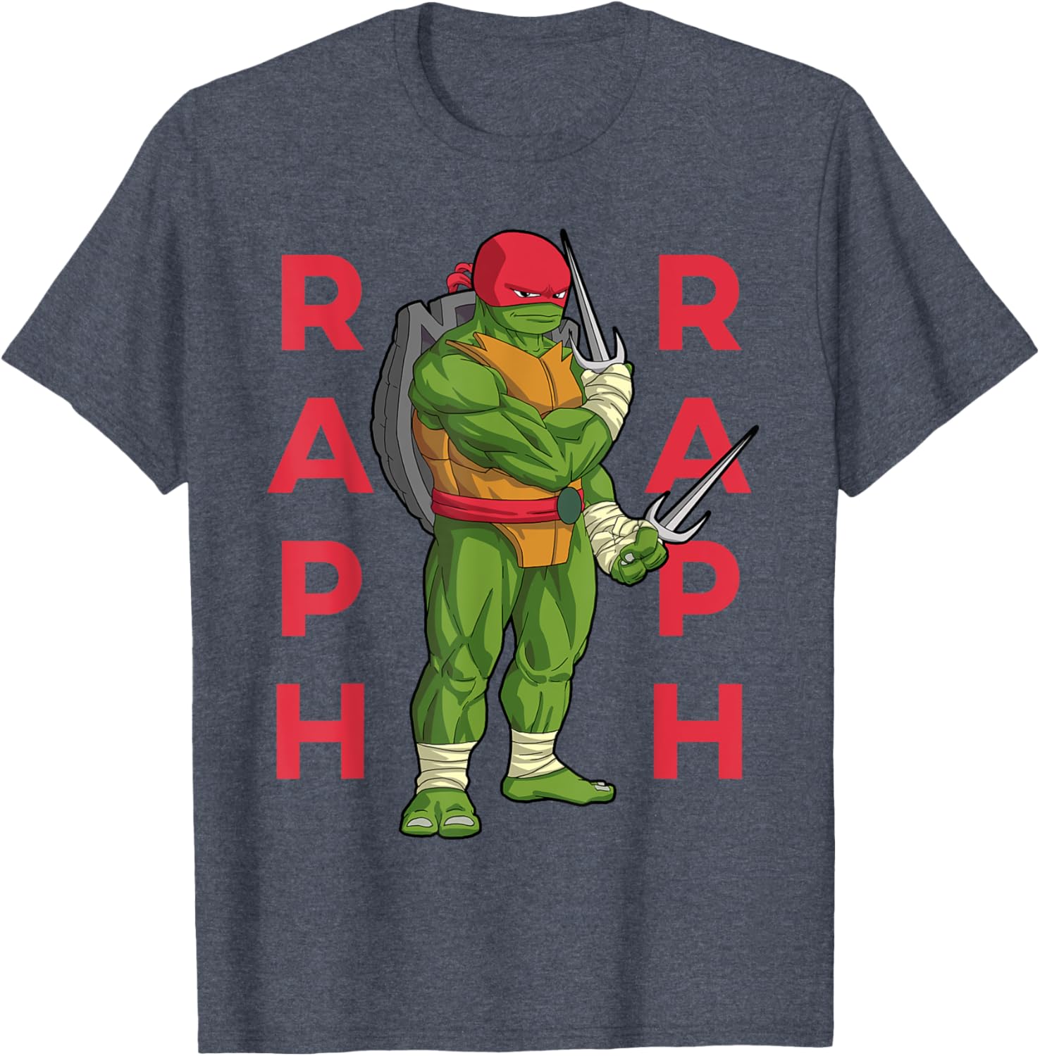 Raphael TMNT Sai Jutsu T-Shirt in Action Pose - Stylish Apparel for Fans - 7