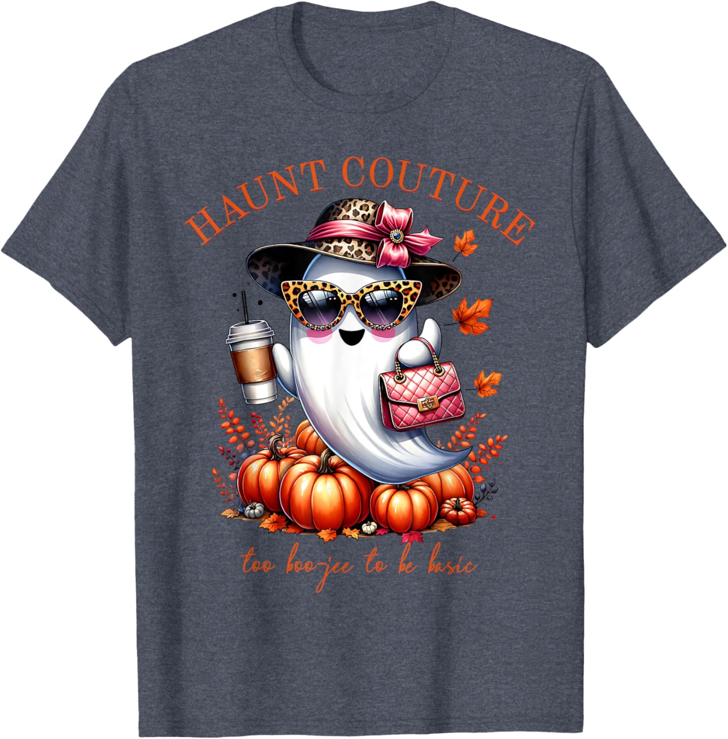 Haunt Couture Too Boojee to be Basic Funny Ghost Halloween T-Shirt - 9