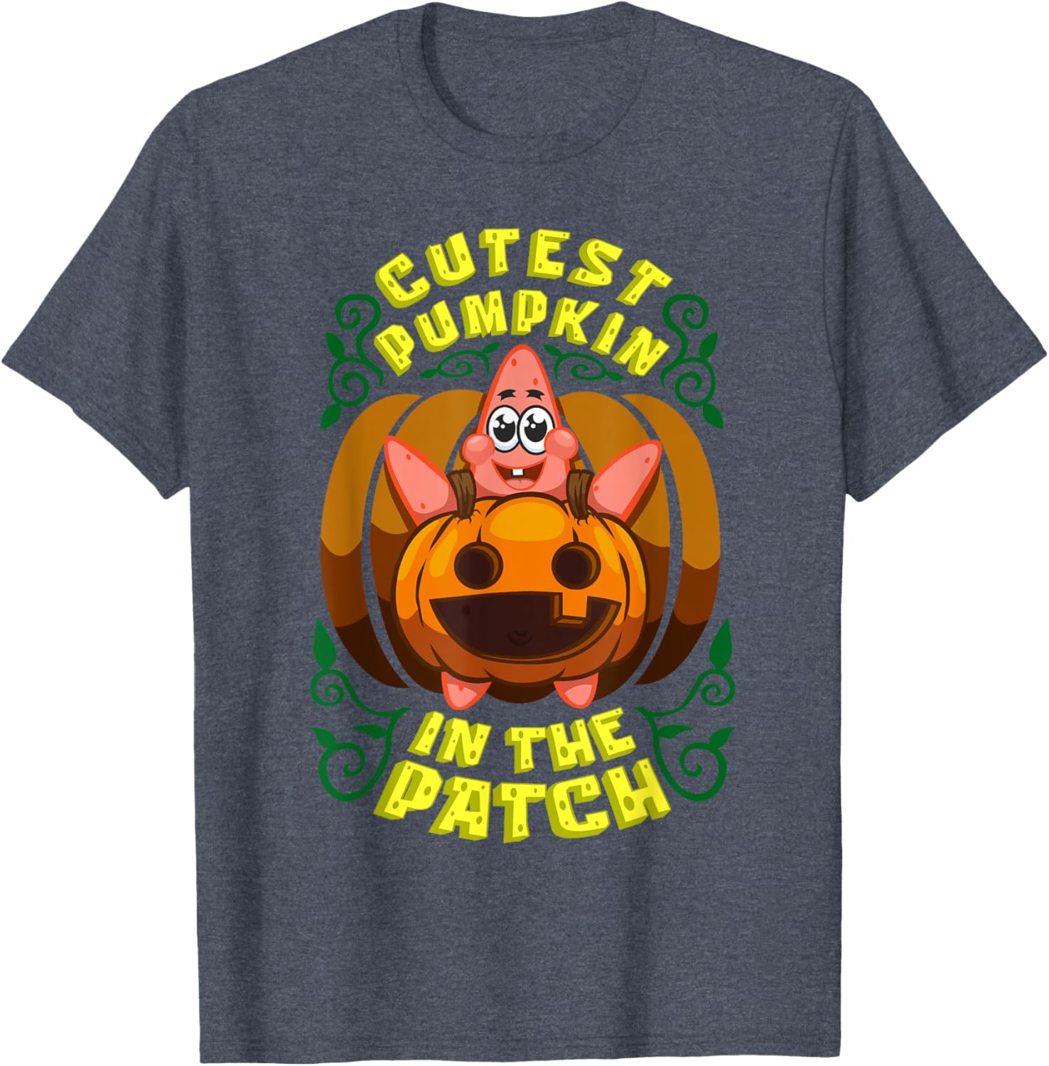 Mademark SpongeBob Halloween Patrick Star Pumpkin T-Shirt for Kids - 10