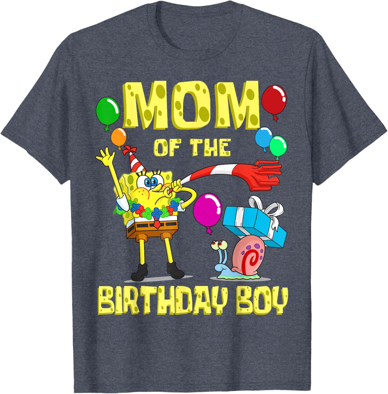 SpongeBob Mommy of the Birthday Boy Party T-Shirt for Fun Celebrations - 18