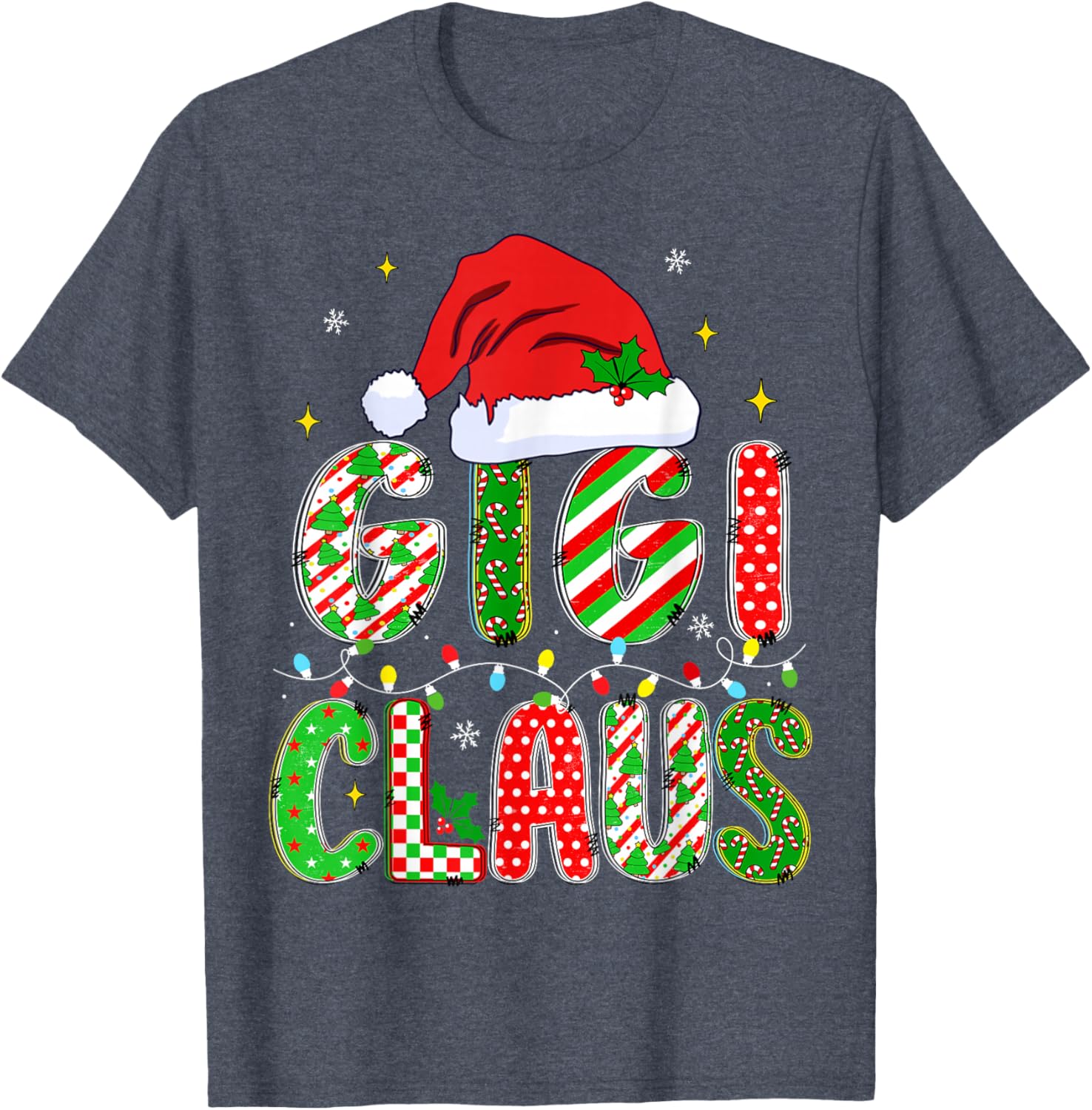 Festive HUGvyn Mom Matching Pajama T-Shirt for Family Christmas Fun - 8