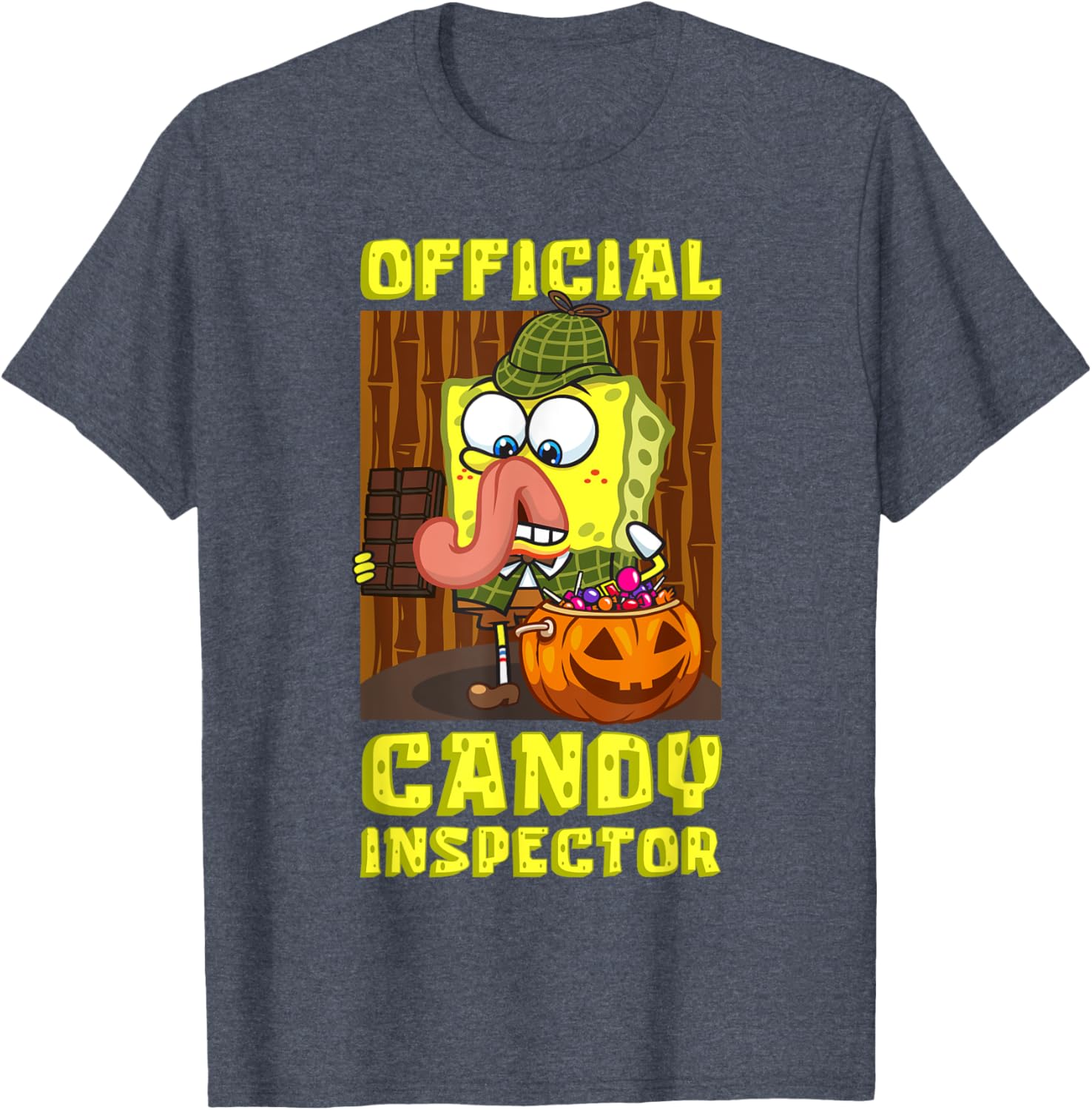 Mademark SpongeBob SquarePants Halloween Candy Inspector Fun T-Shirt - 12