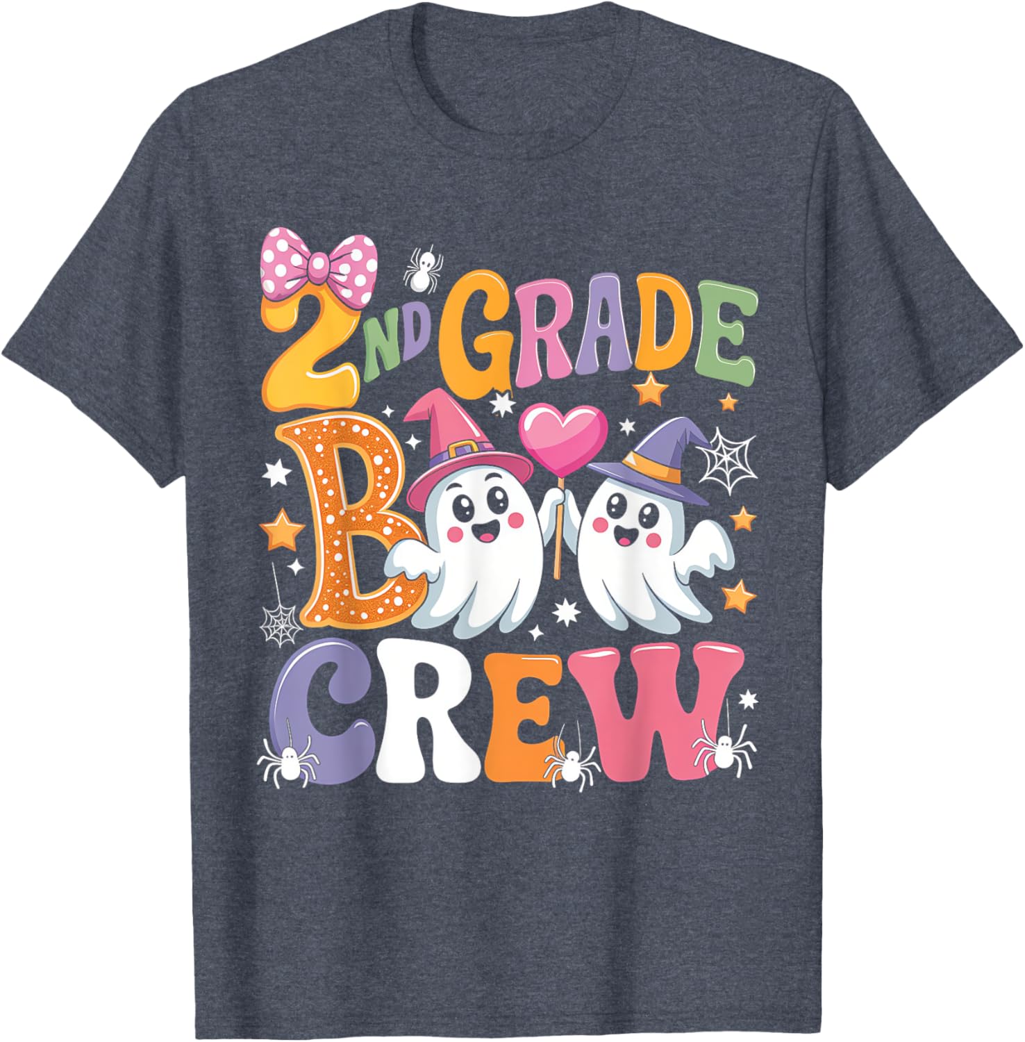 Happy Halloween T-Shirt for 2nd Grade Boo Crew Teacher and Kids - 10
