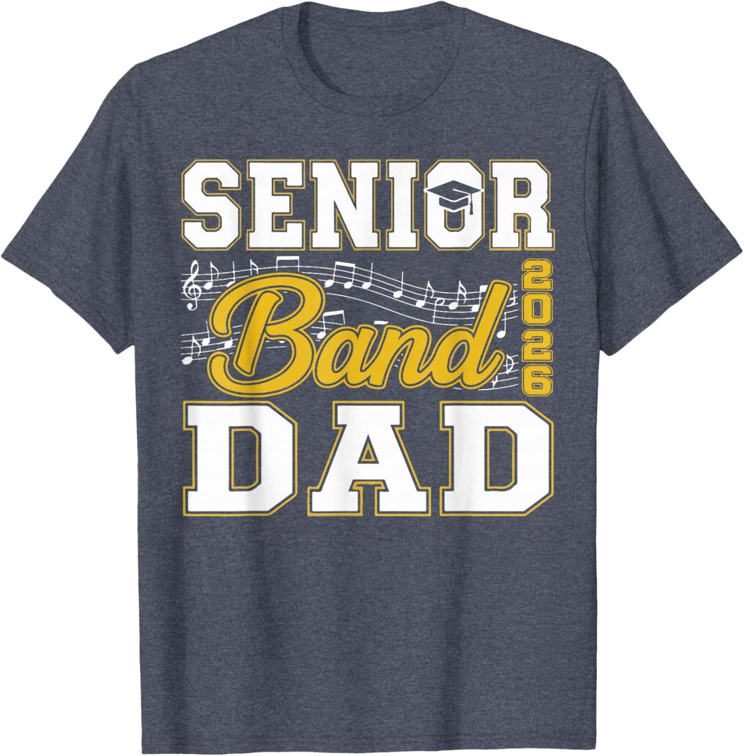 Senior Band Dad Class of 2026 Marching Band T-Shirt for Proud Fathers - 15