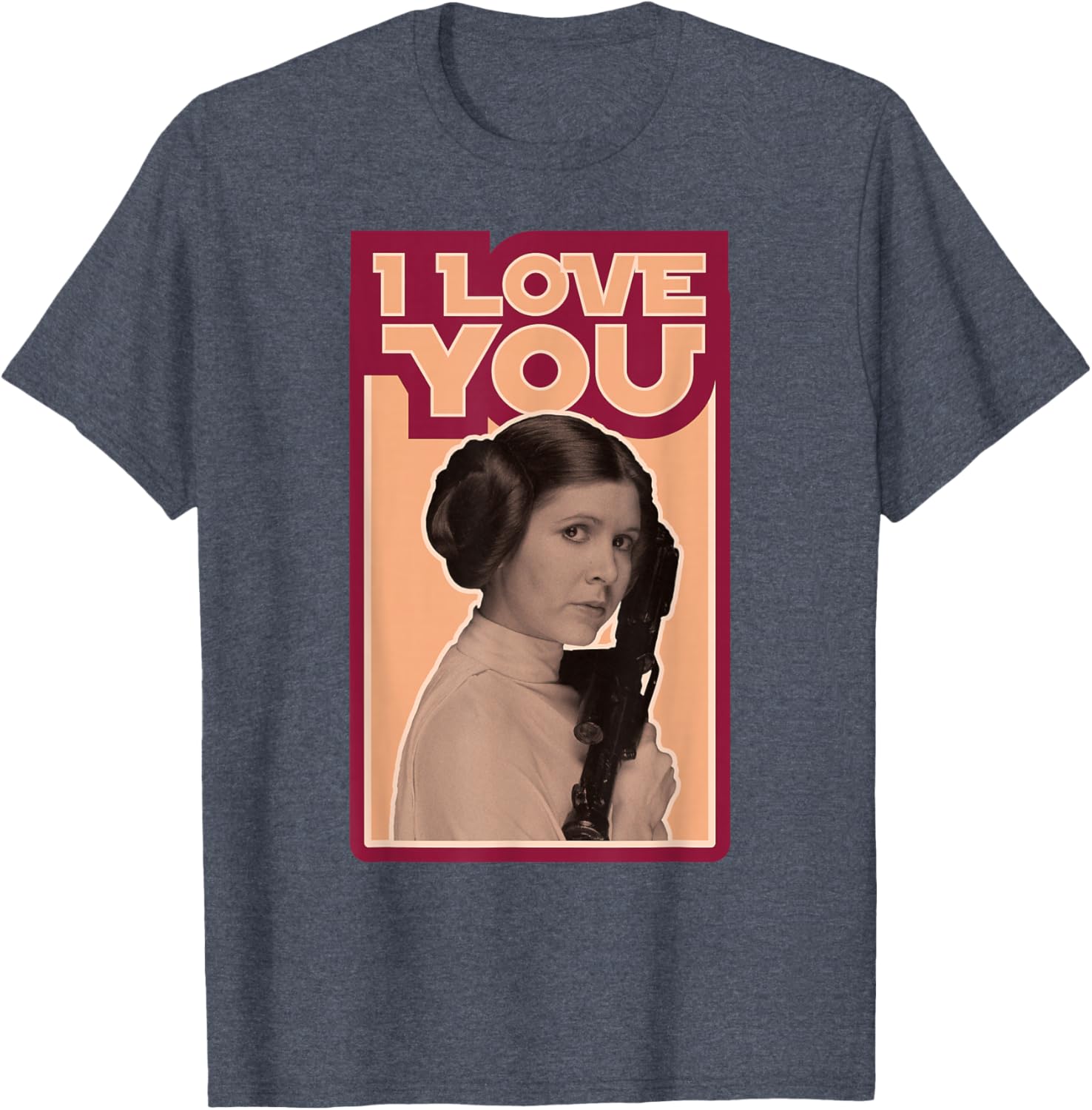 Star Wars Valentine's Day Princess Leia I Love You Vintage T-Shirt - 8