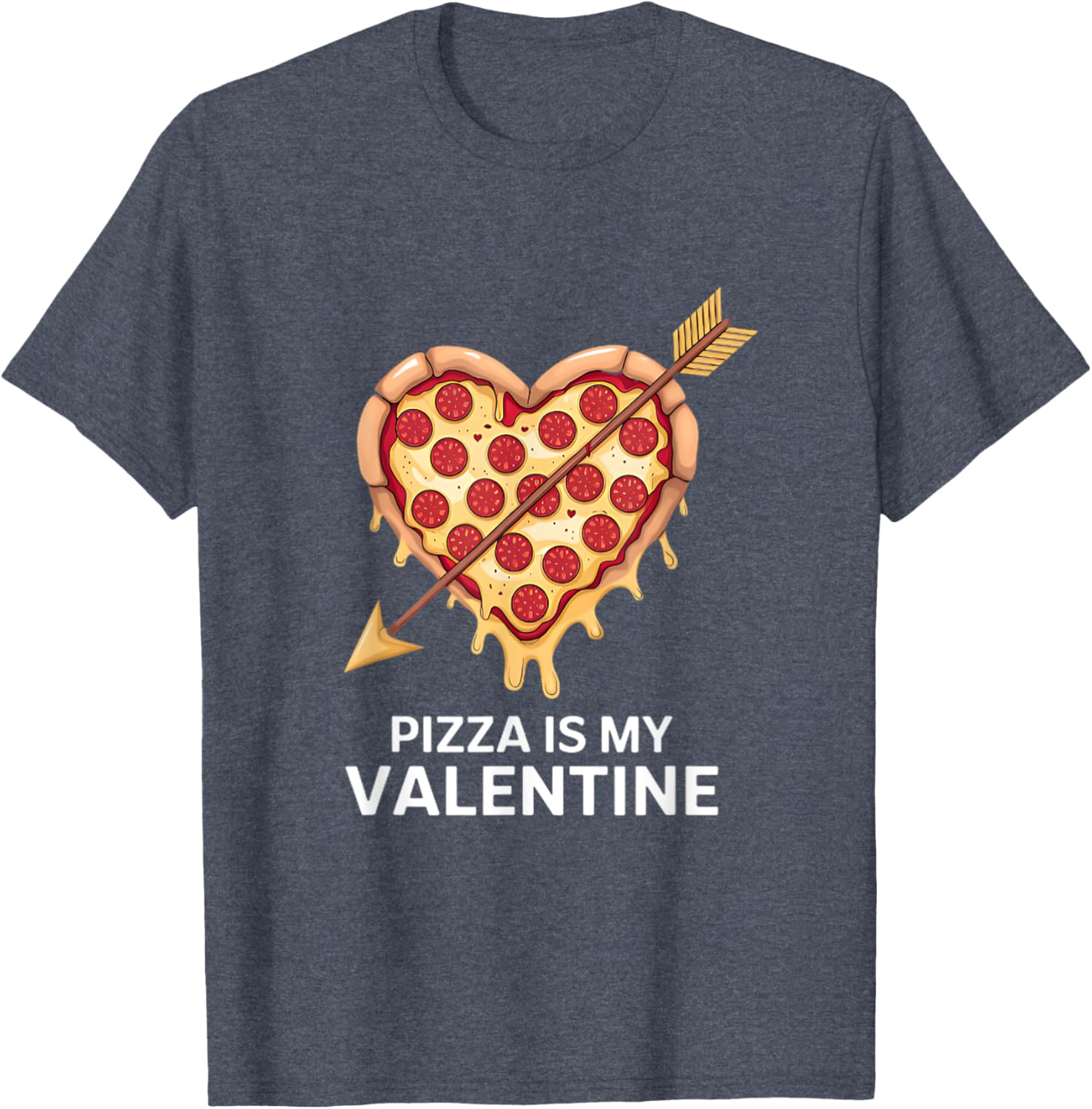 Pizza Is My Valentine Funny Valentine's Day T-Shirt for Pizza Lovers - 5
