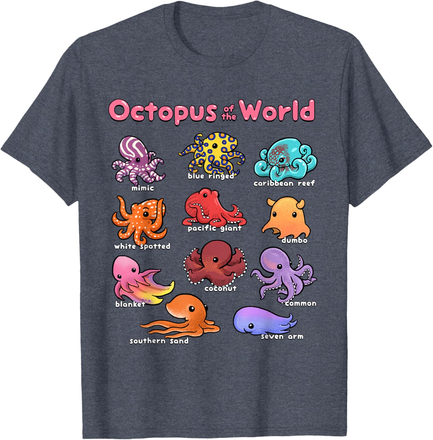Octopus Sea Animals T-Shirt for Marine Life Lovers and Ocean Enthusiasts - 22