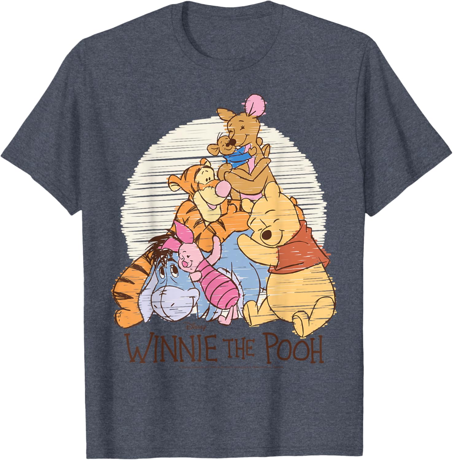 Winnie The Pooh Characters Hug T-Shirt for Kids and Adults Fun Wear - 15