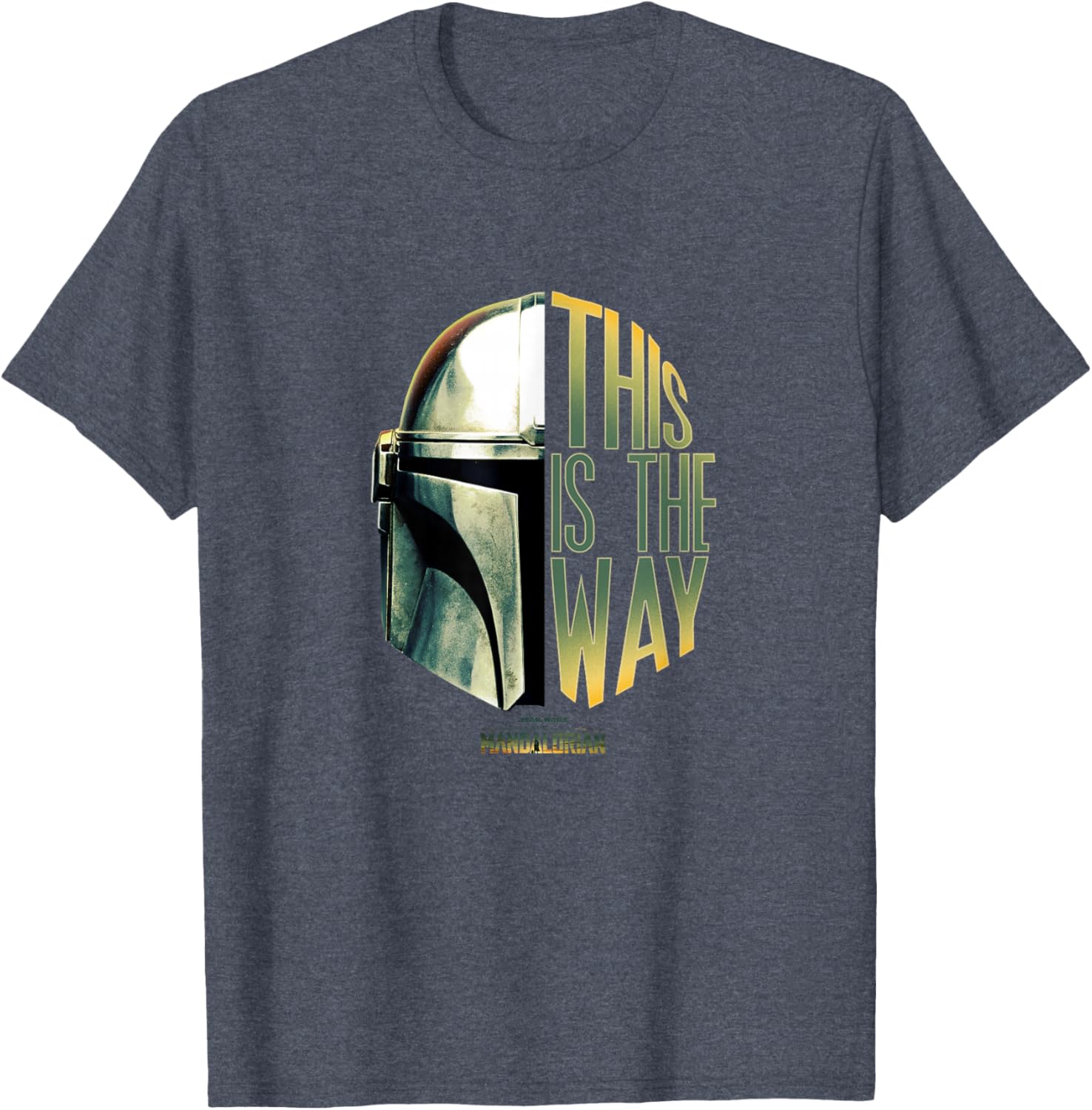 Star Wars The Mandalorian This Is The Way Helmet Logo T-Shirt for Fans - 7