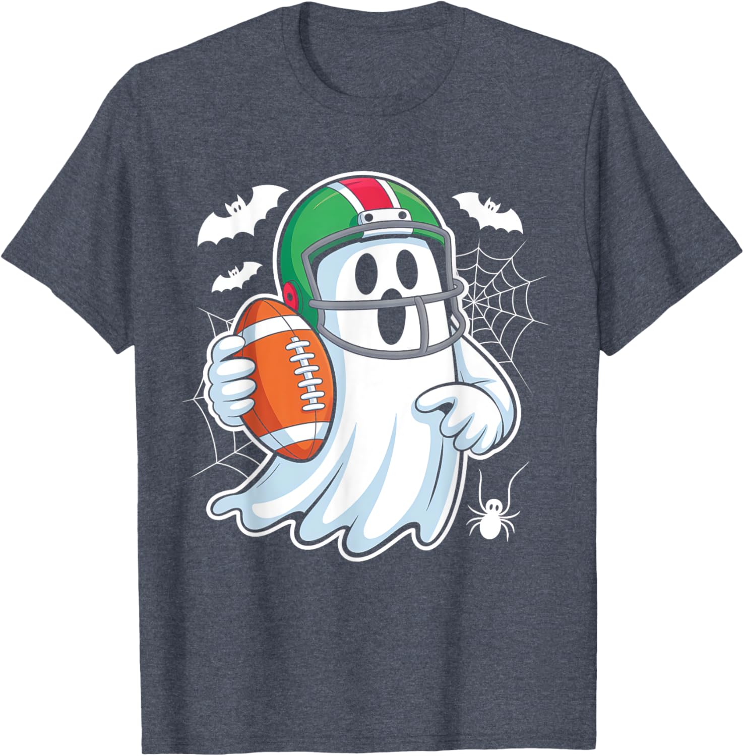 Funny Boo Ghost Playing Football Halloween T-Shirt for Spooky Fun - 3