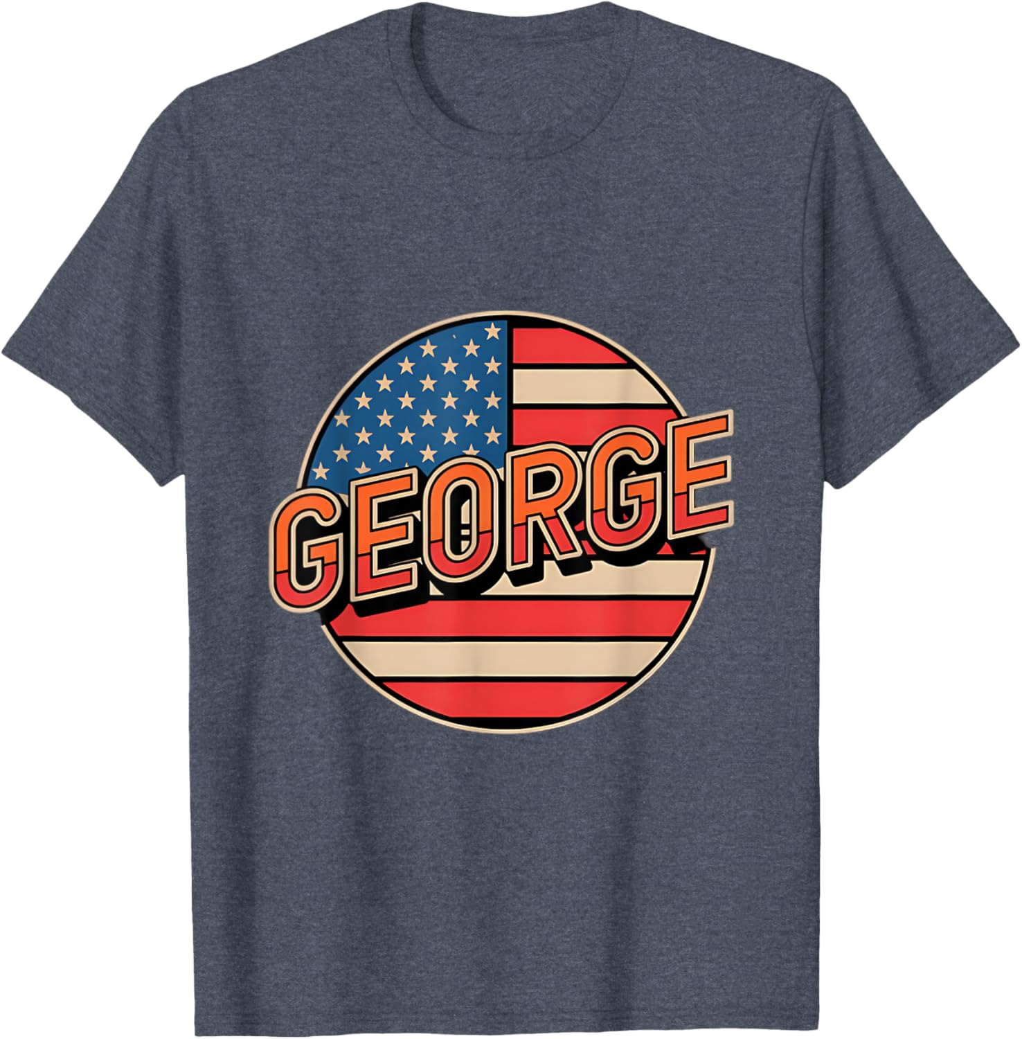 Personalized GEORGE USA Flag T-Shirt for Proud Patriots - 13