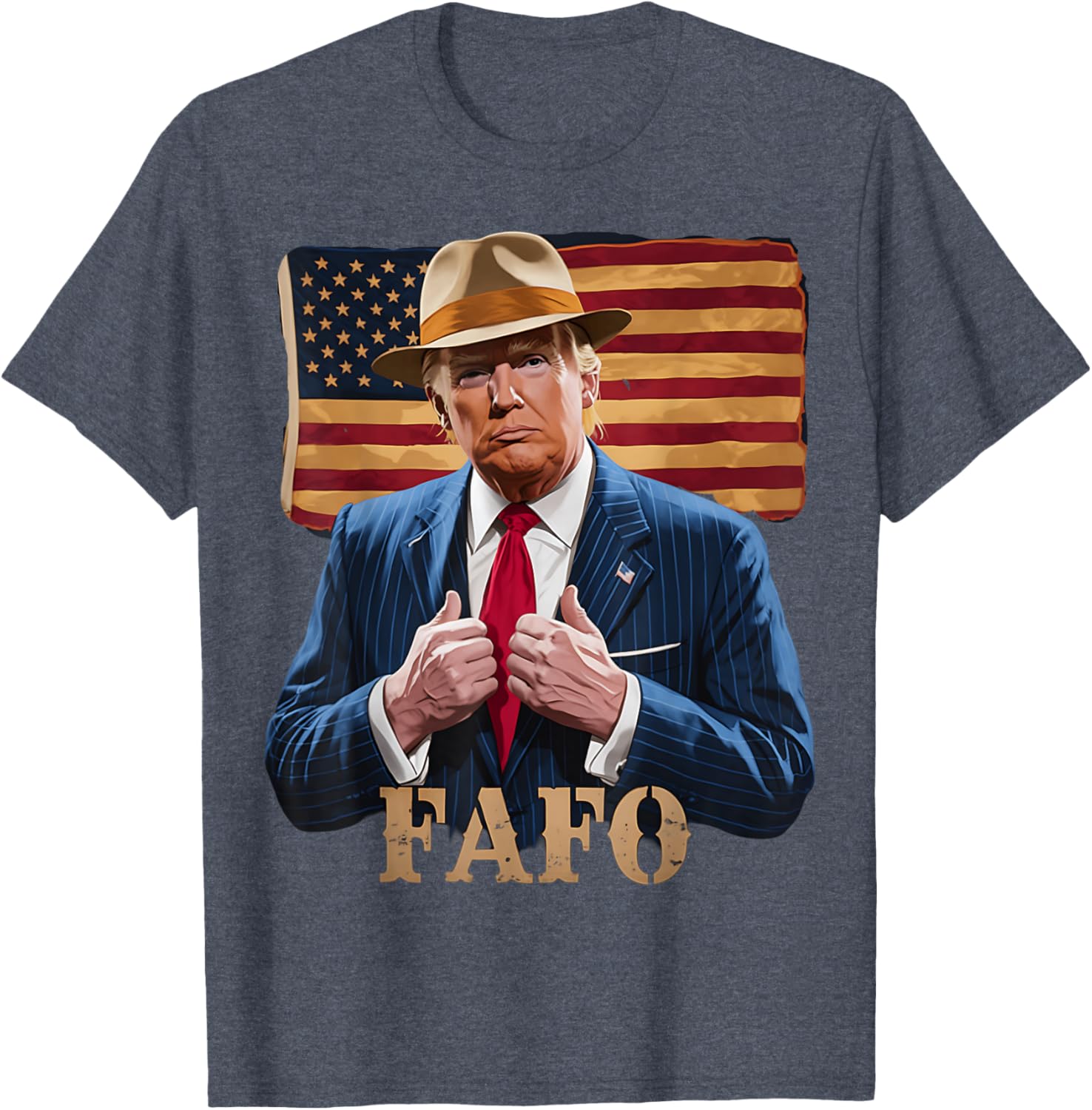 President Trump FAFO US Flag T-Shirt for Patriotic Fans and Supporters - 1