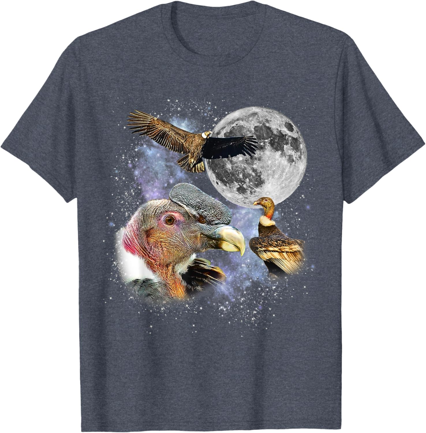 Retro Andean Condor Moon Graphic 90s Vintage T-Shirt for Cool Style - 8