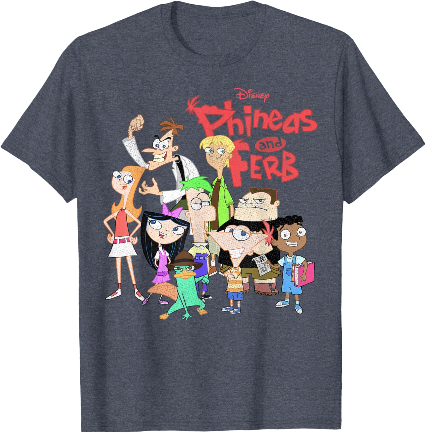 Phineas And Ferb Group Logo T-Shirt for Fun Disney Fans - 11