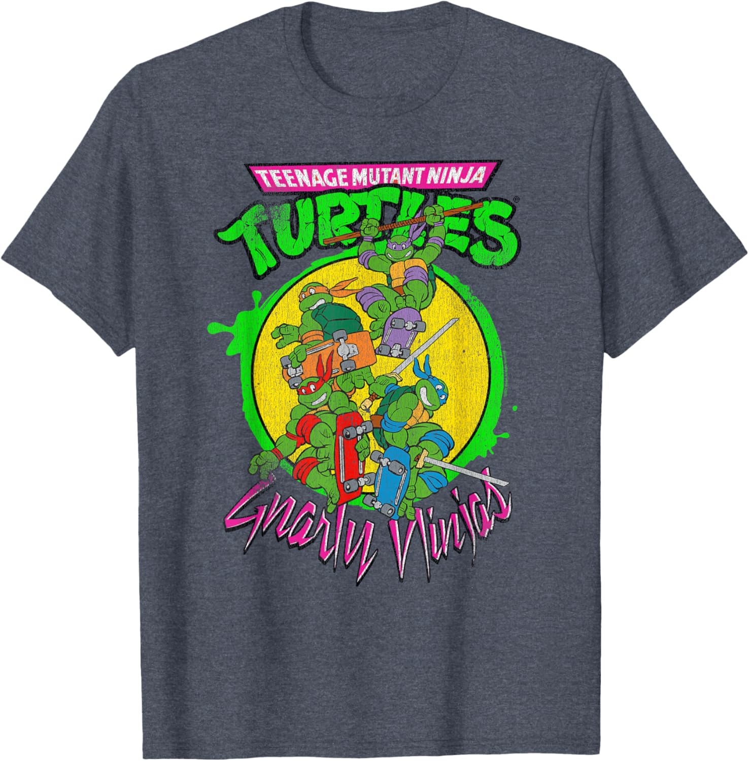 Teenage Mutant Ninja Turtles Gnarly Ninjas Retro T-Shirt for Fans - 1