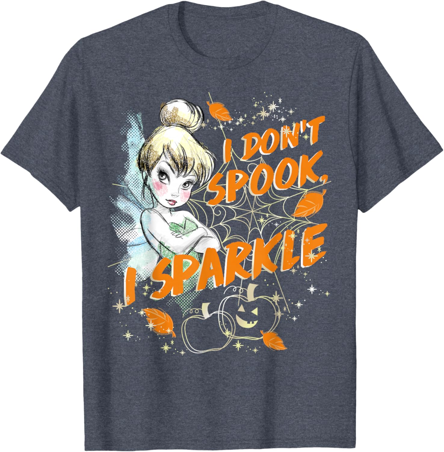 Disney Peter Pan Tinkerbell Halloween Sparkle T-Shirt for Women and Kids - 4
